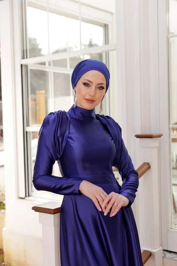 Azha Hijab Evening Dress - Purple