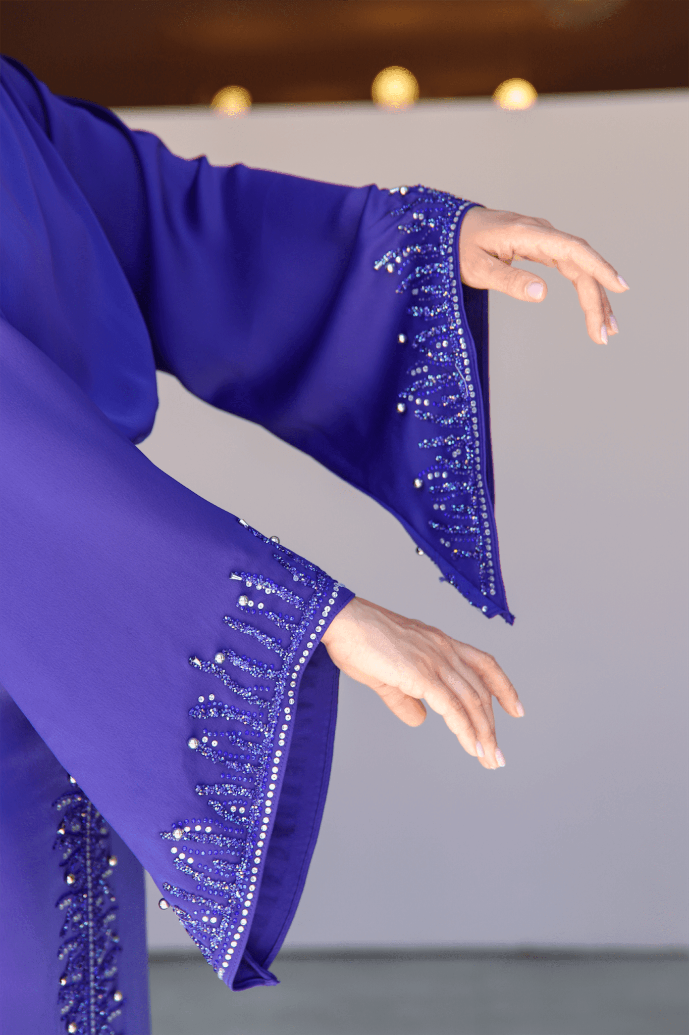 Thai Hijab Evening Dress - Blue