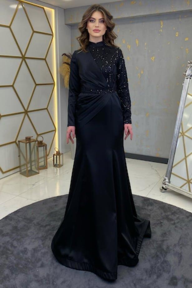 Sufa Hijab Abendkleid – Schwarz