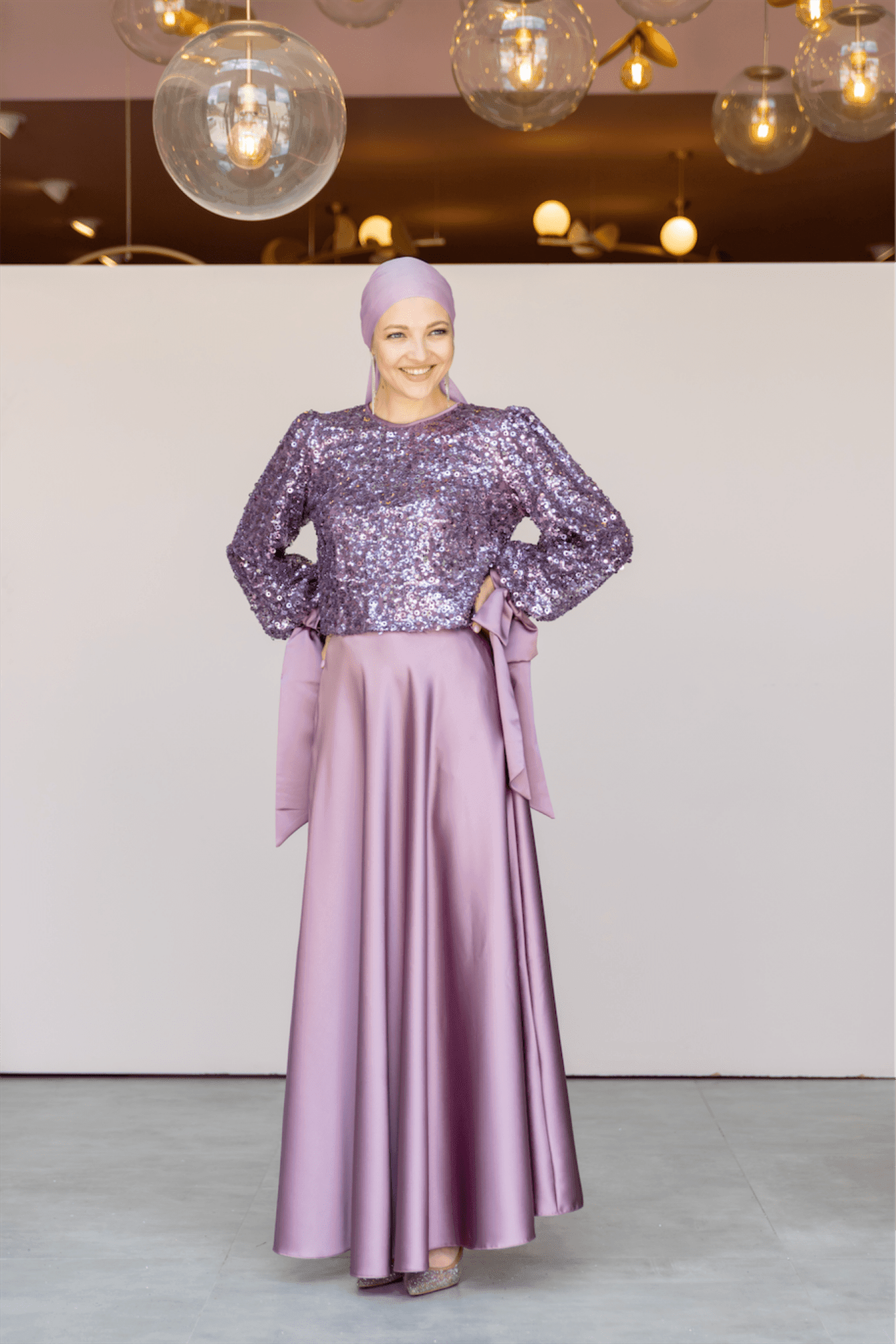 Ferce Hijab Evening Dress - Lilac