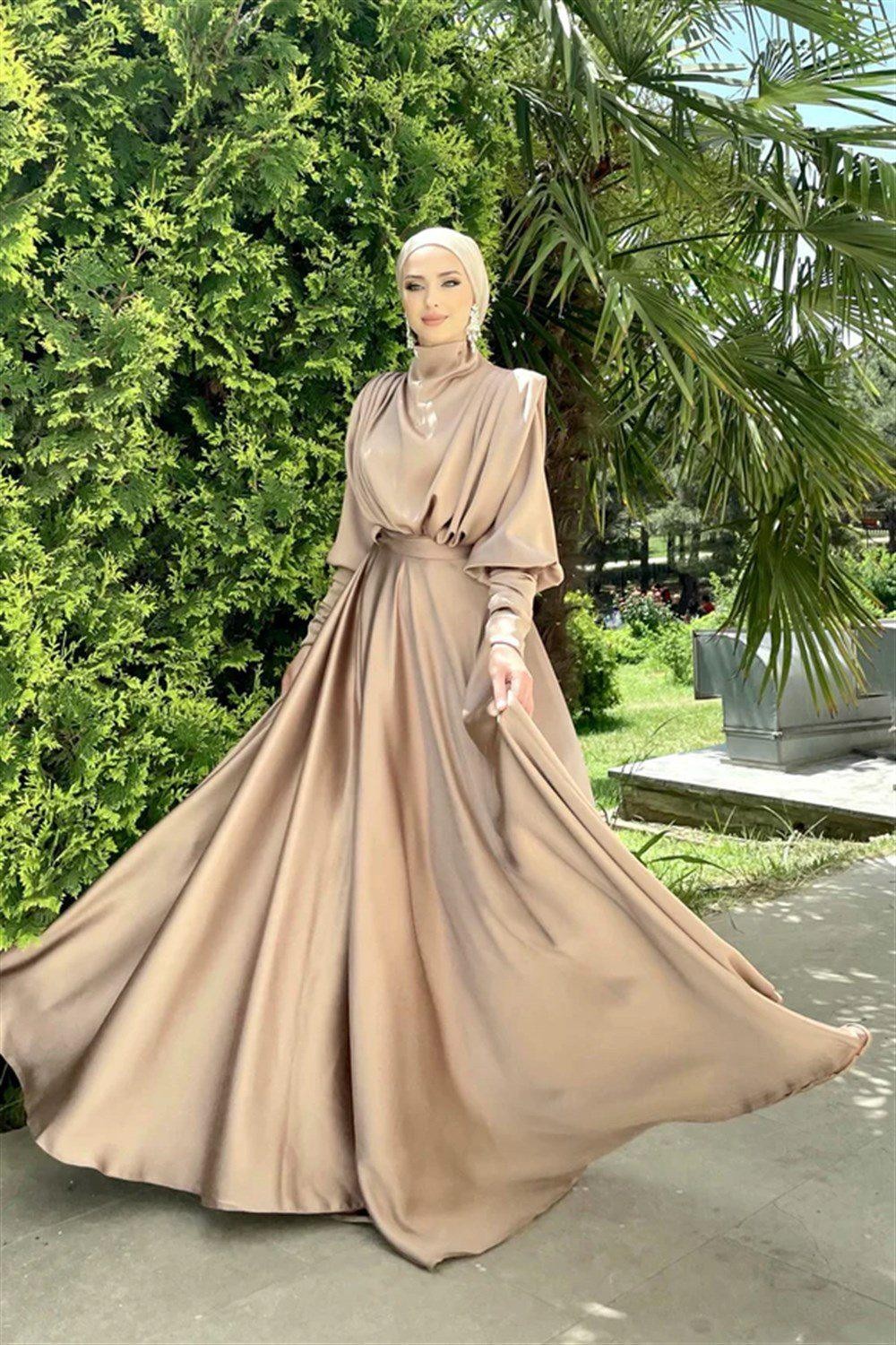 Robe de soirée Mihra Hijab - Vison
