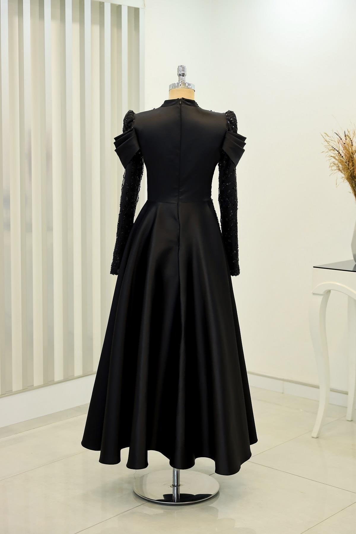 Endam Hijab Evening Dress - Black