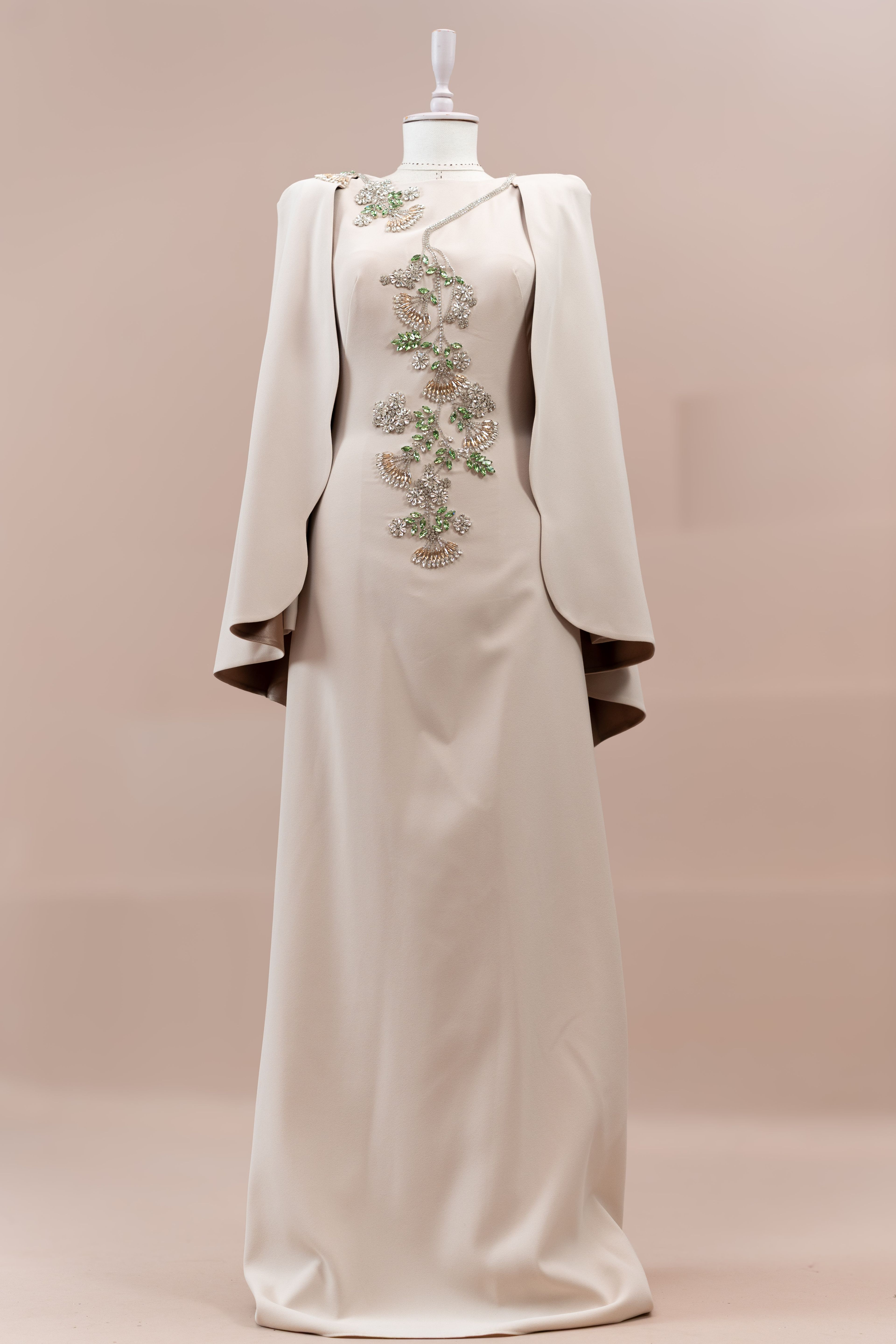 Nova Tesettür Abiye - Beige