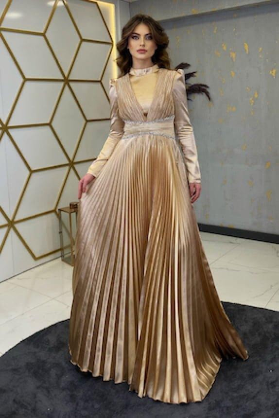 Sira Hijab Abendkleid – Gold