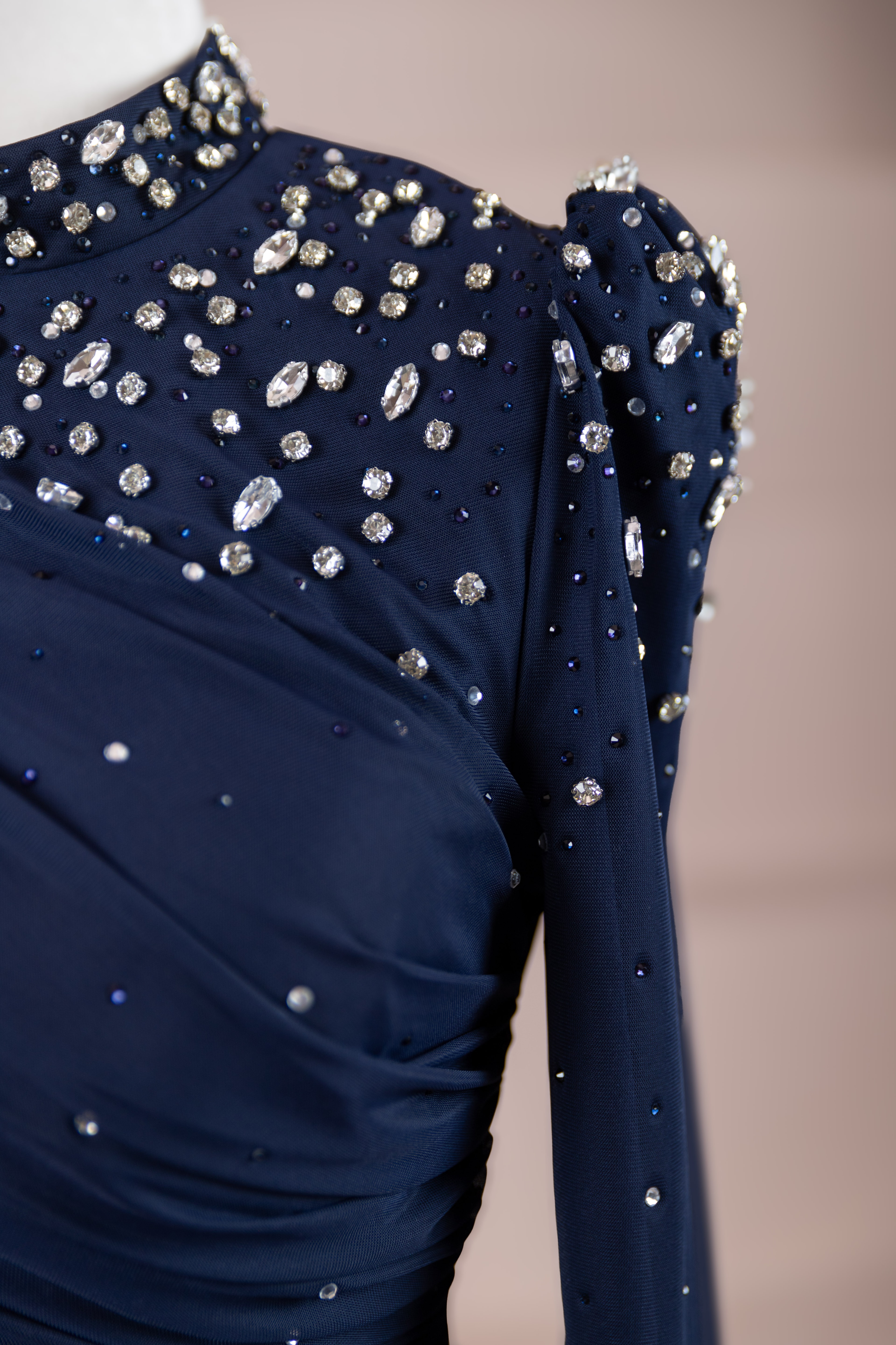 Aris Tesettür Abiye - Navy Blue