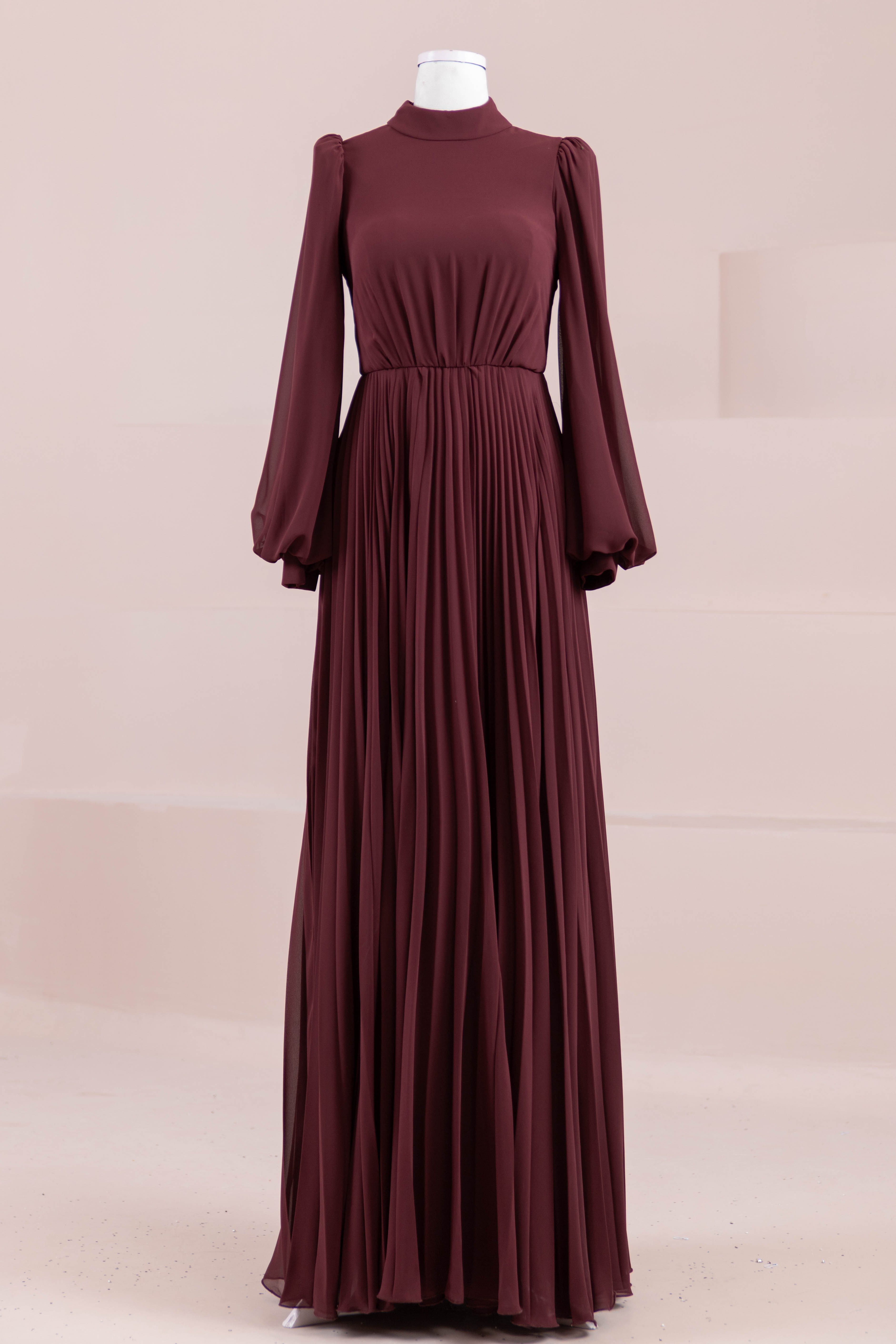 Eyla Tesettür Abiye - bery burgundy