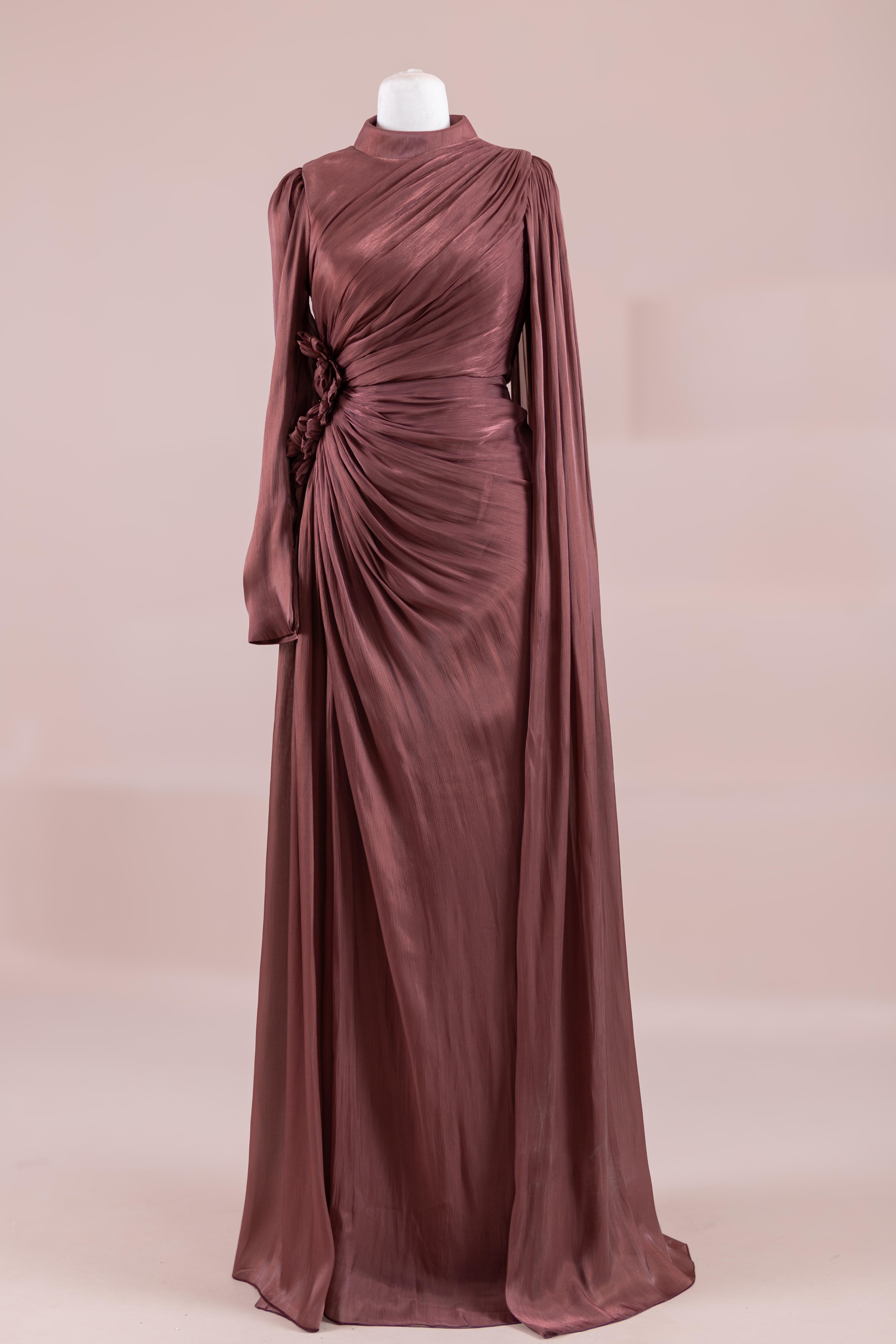 Elisa Tesettür Abiye - bery burgundy