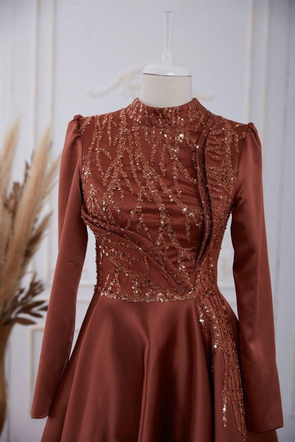 Galia Hijab Abendkleid – Fliese