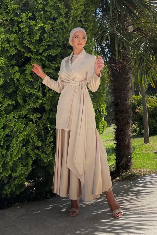 Tuvana Hijab Set - Cream