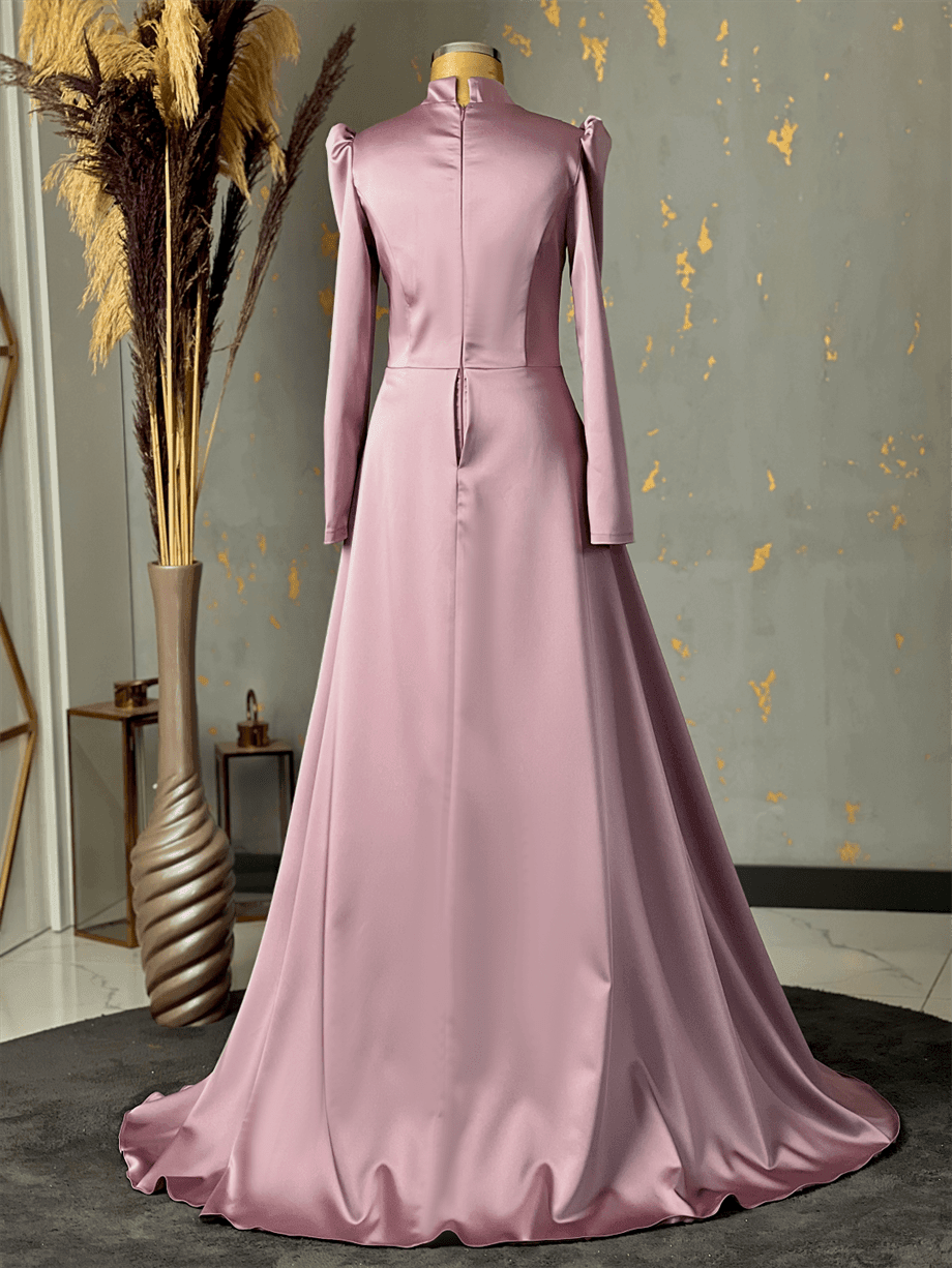 Damla Hijab Abendkleid Flieder