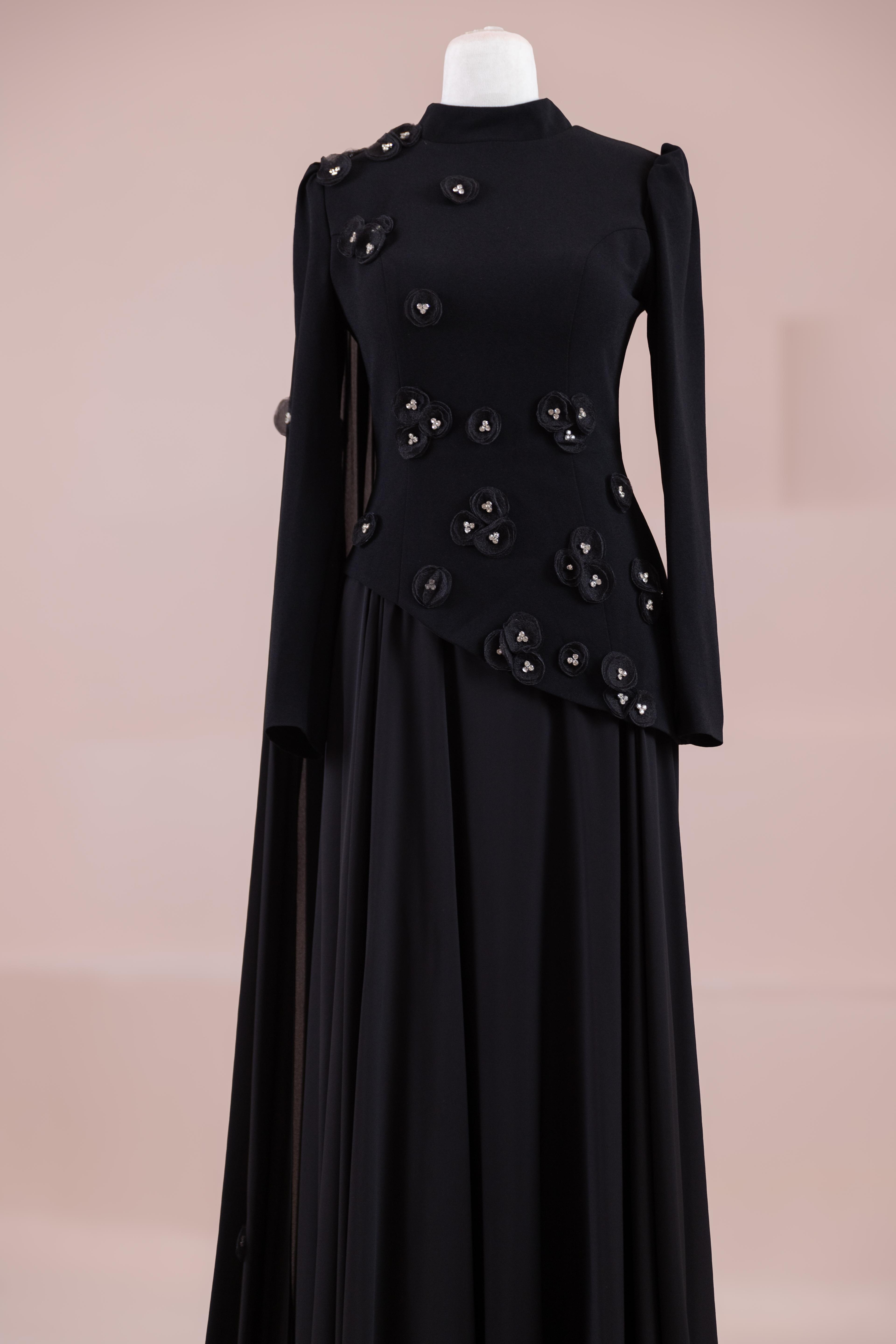 Çeliva Tesettür Abiye - Black