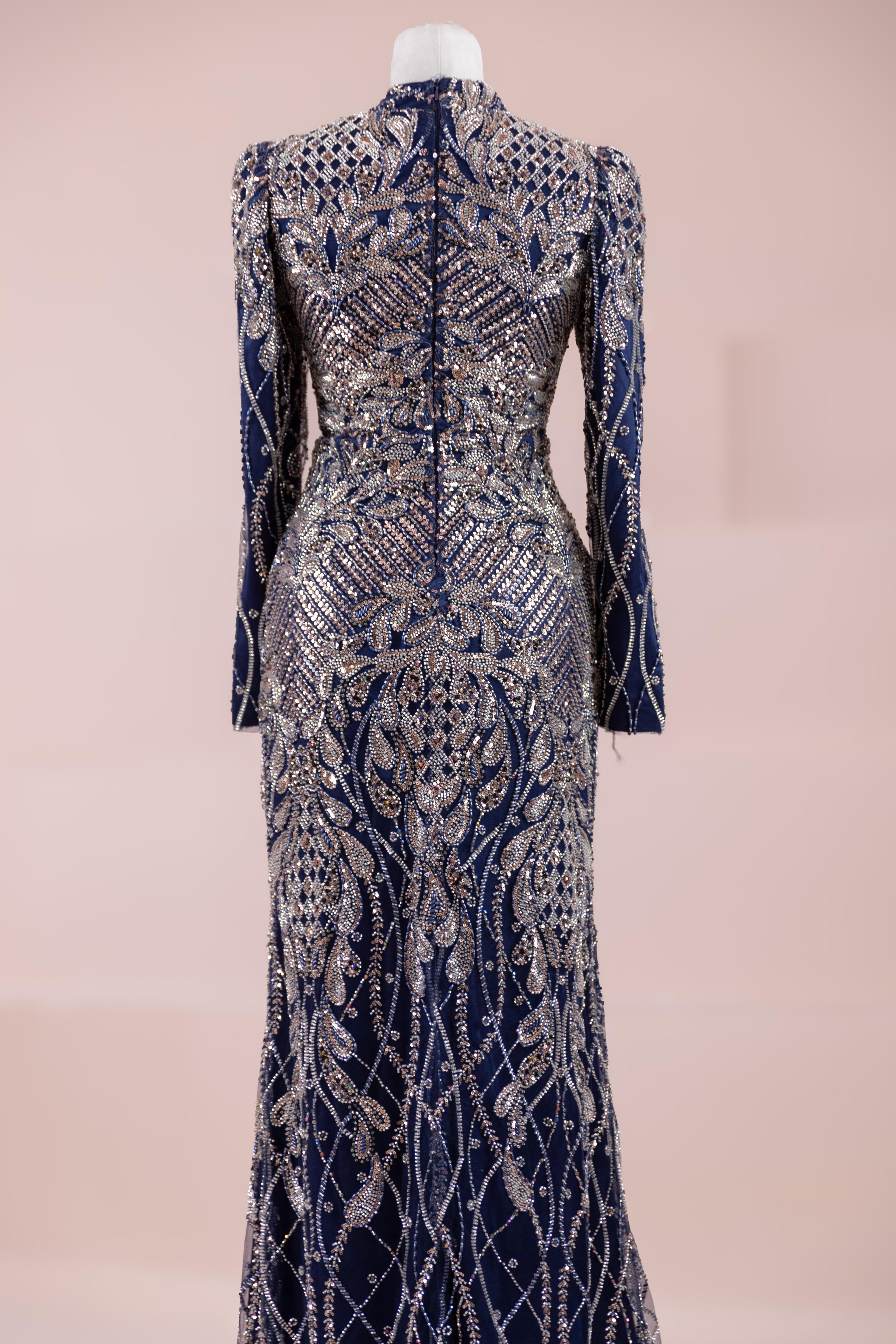 Sena Tesettür Abiye - Navy Blue