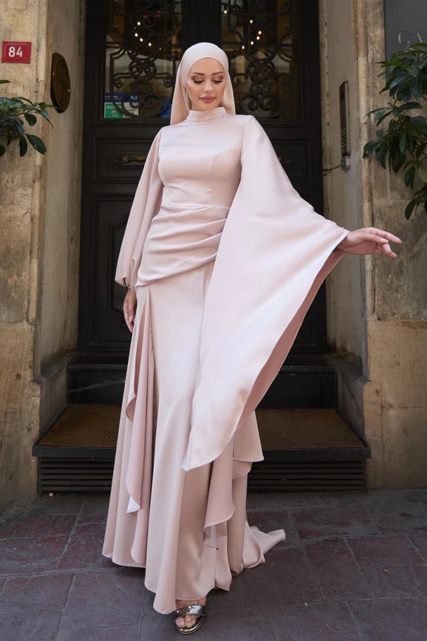 Eyşan Tesettür Abiye - Powder Pink