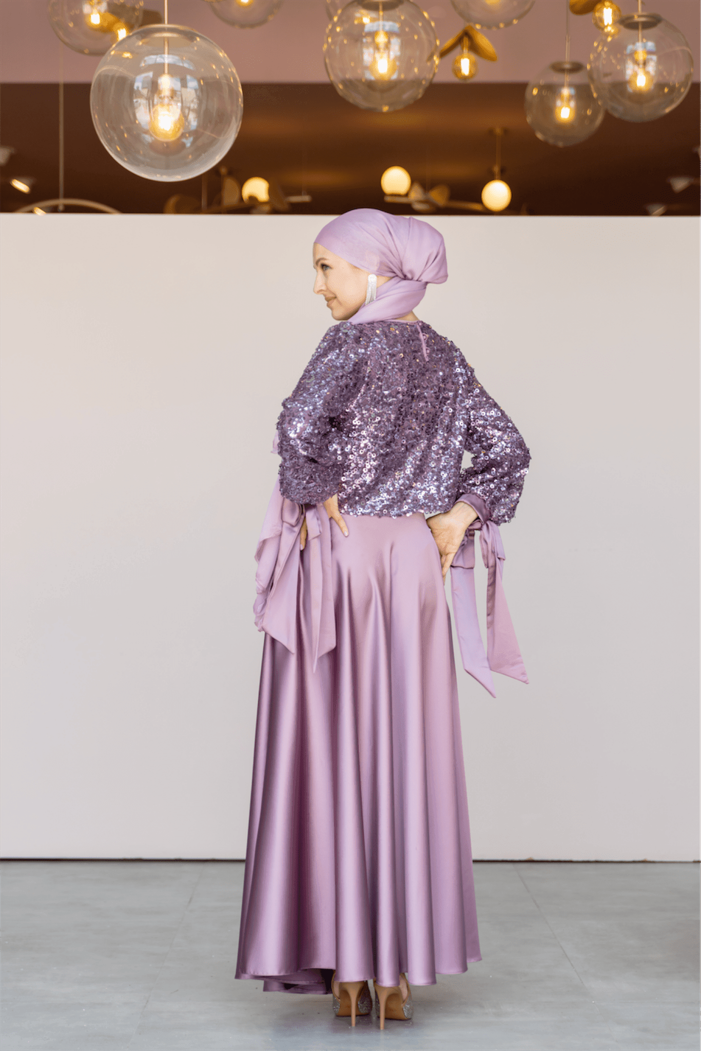 Ferce Hijab Evening Dress - Lilac