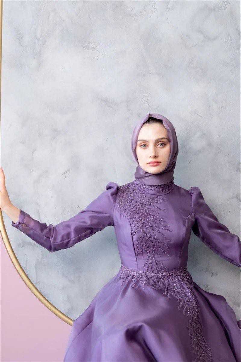 Mimoza Hijab Evening Dress - Lilac