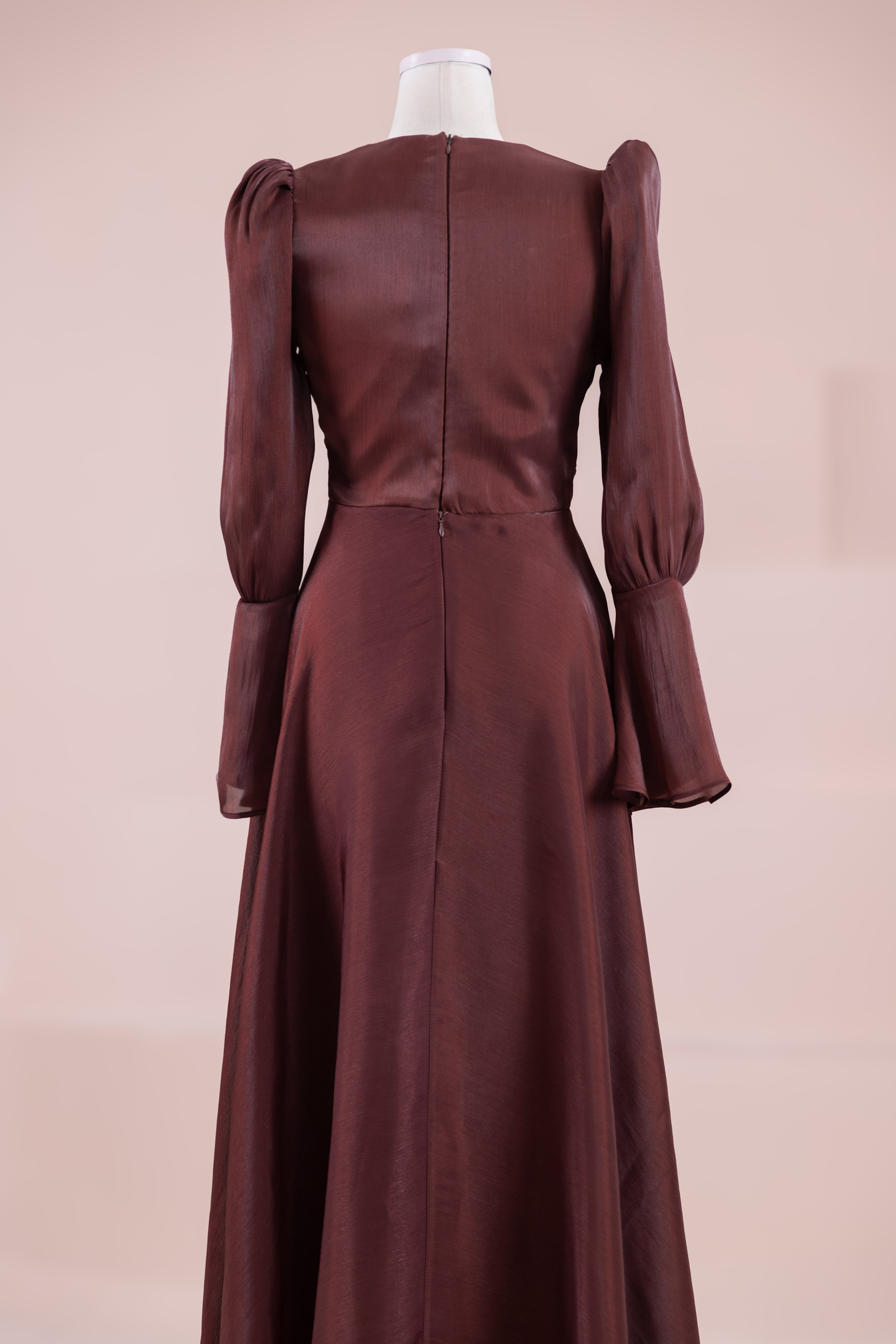 Glamour Tesettür Abiye - bery burgundy
