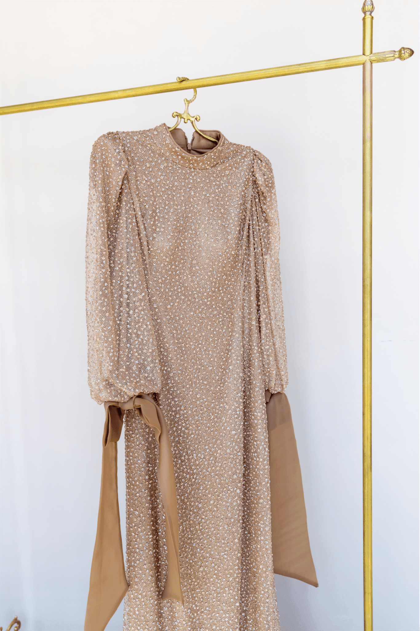 Alina Hijab Evening Dress - Gold