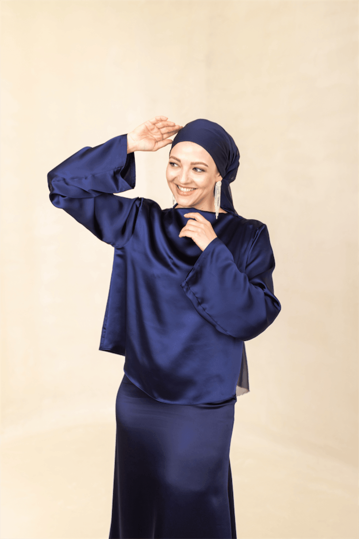 Candida Hijab Set - Navy