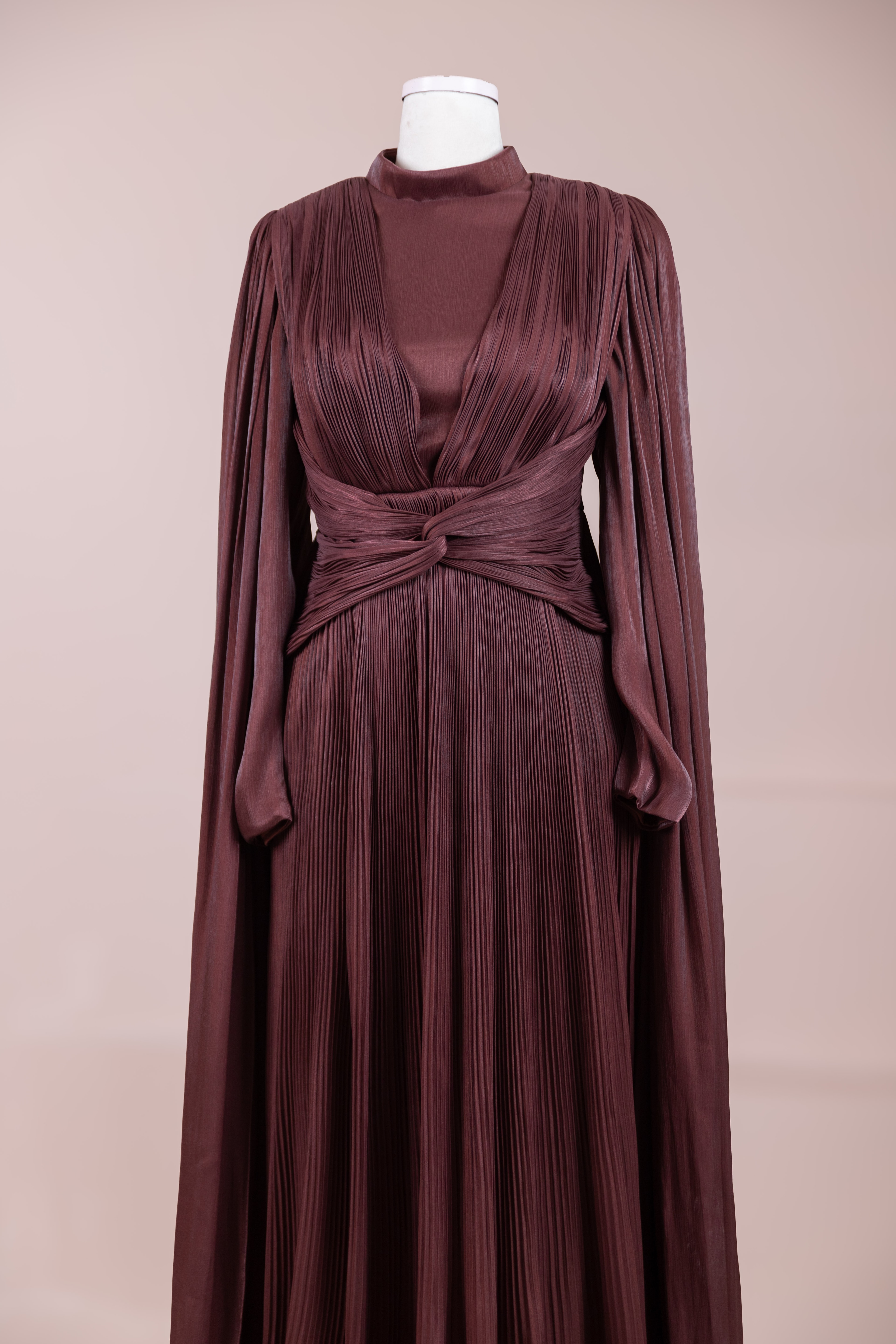 Ayrez Tesettür Abiye - bery burgundy