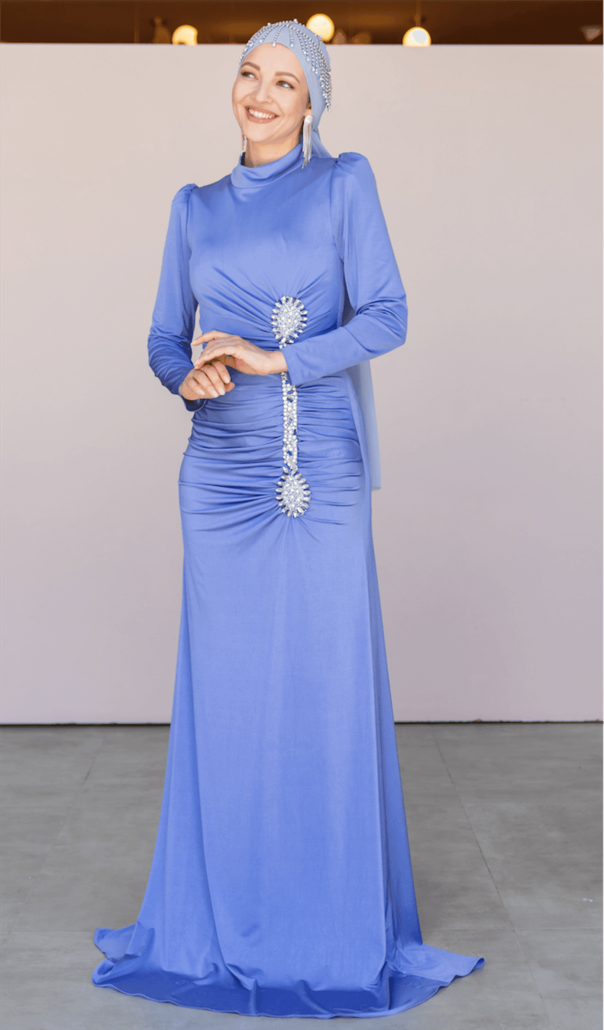 Lydia Hijab Evening Dress - Lilac