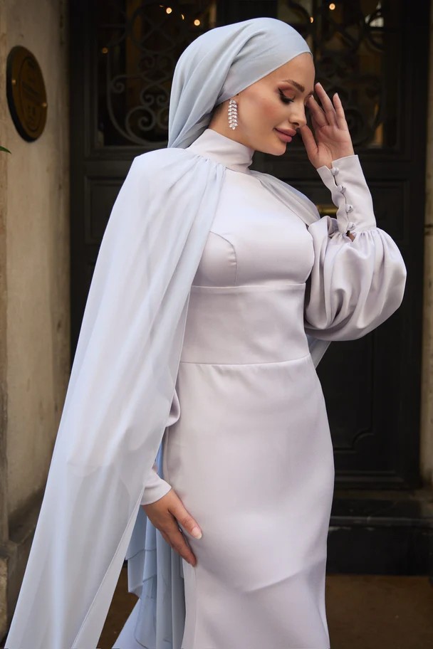 Şehrazat Tesettür Abiye - Grey