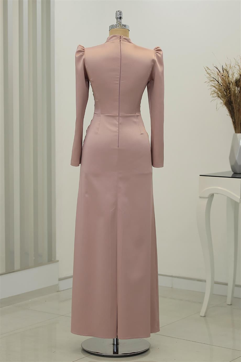 Lavinya Hijab Evening Dress Powder