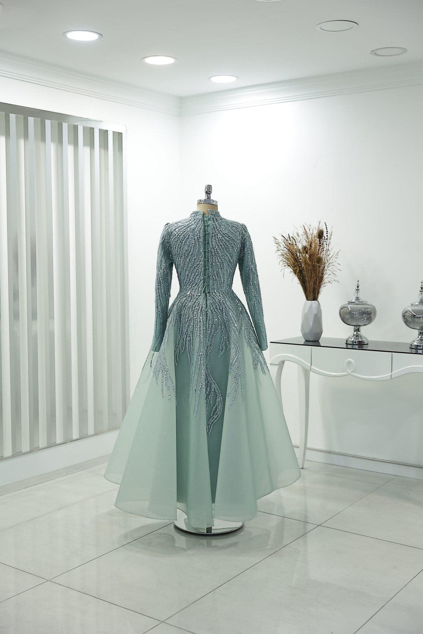 Venus Hijab Evening Dress - Mint
