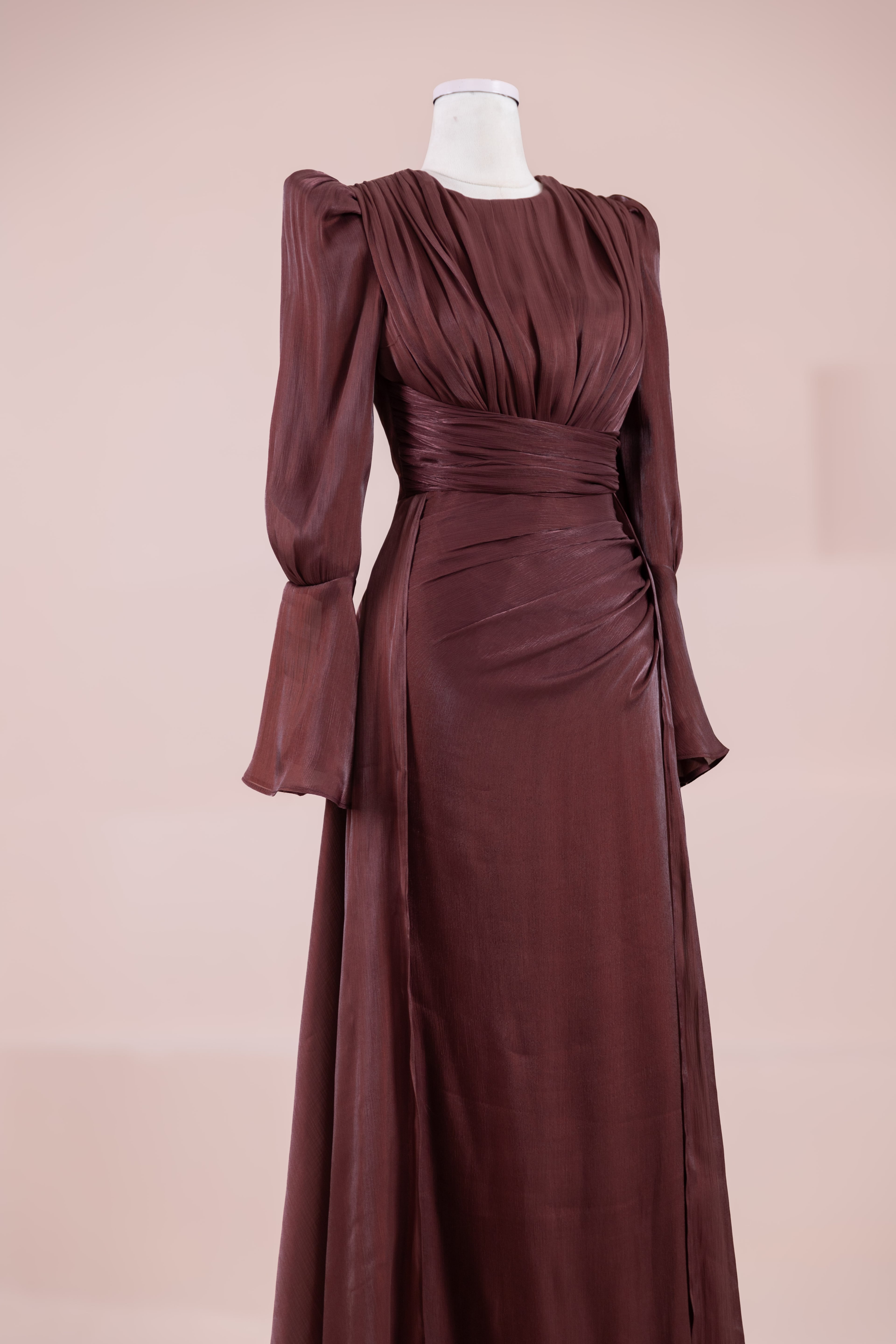 Glamour Tesettür Abiye - bery burgundy