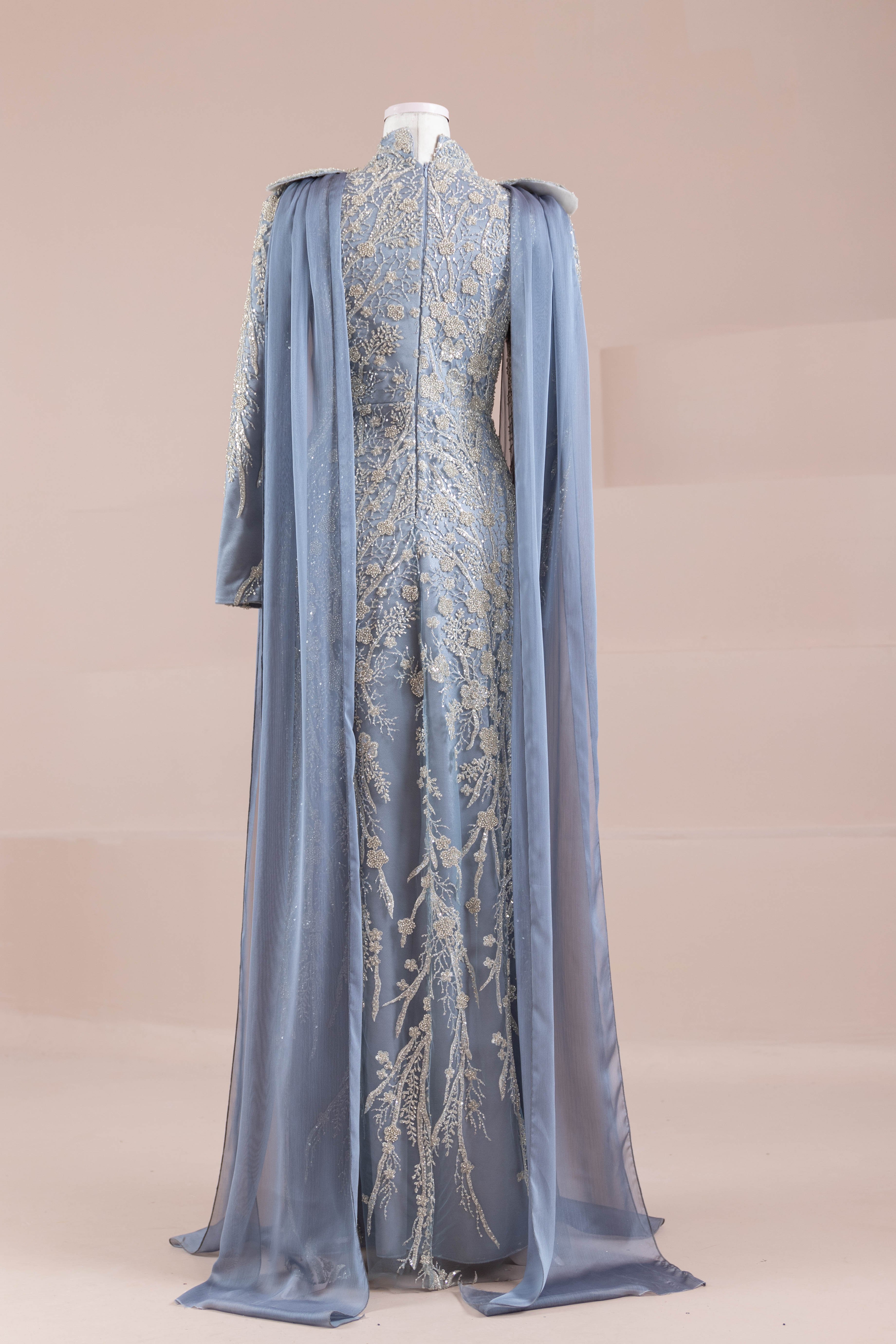 Glam Tesettür Abiye - Blue