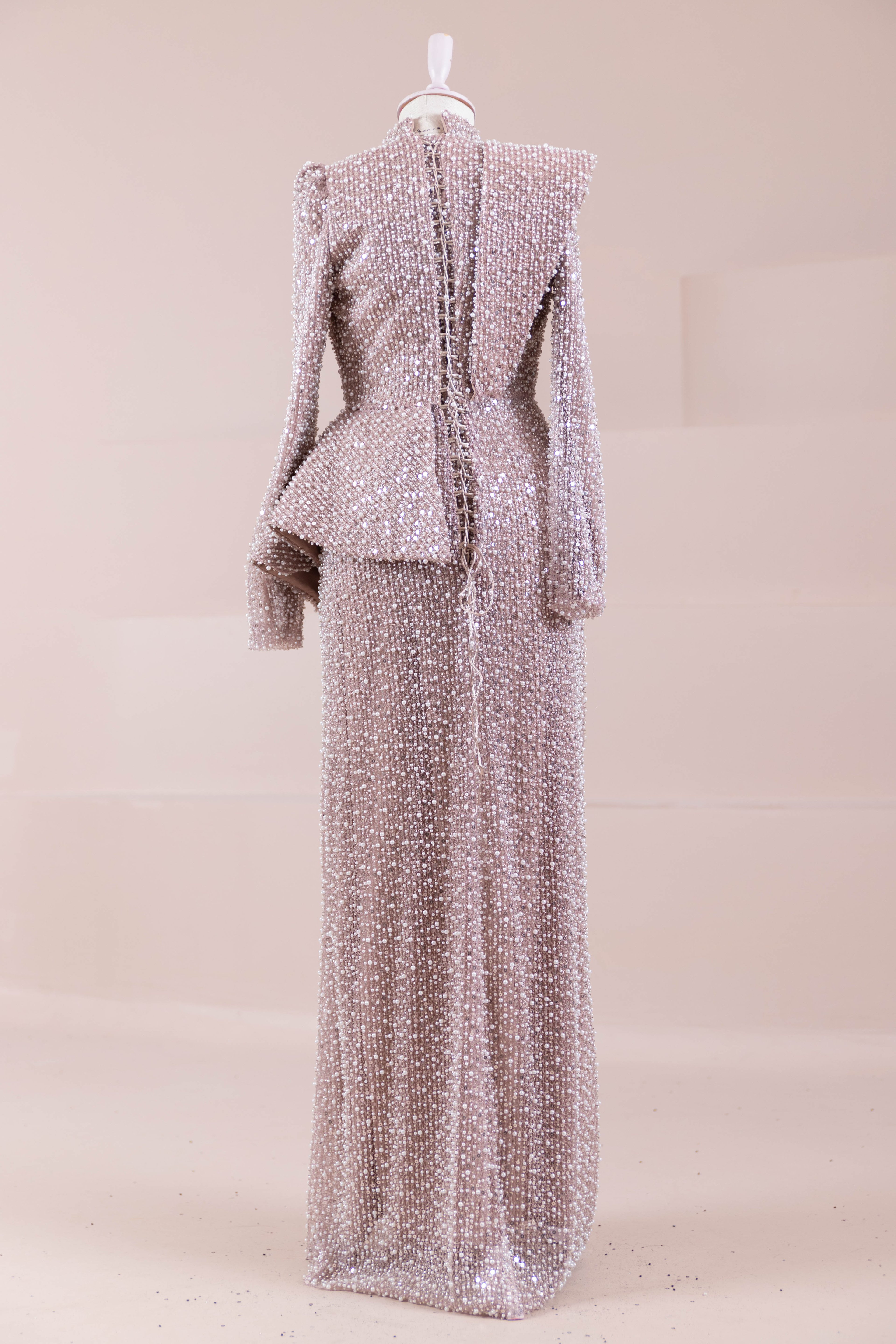 Ziva Tesettür Abiye - Powder Pink