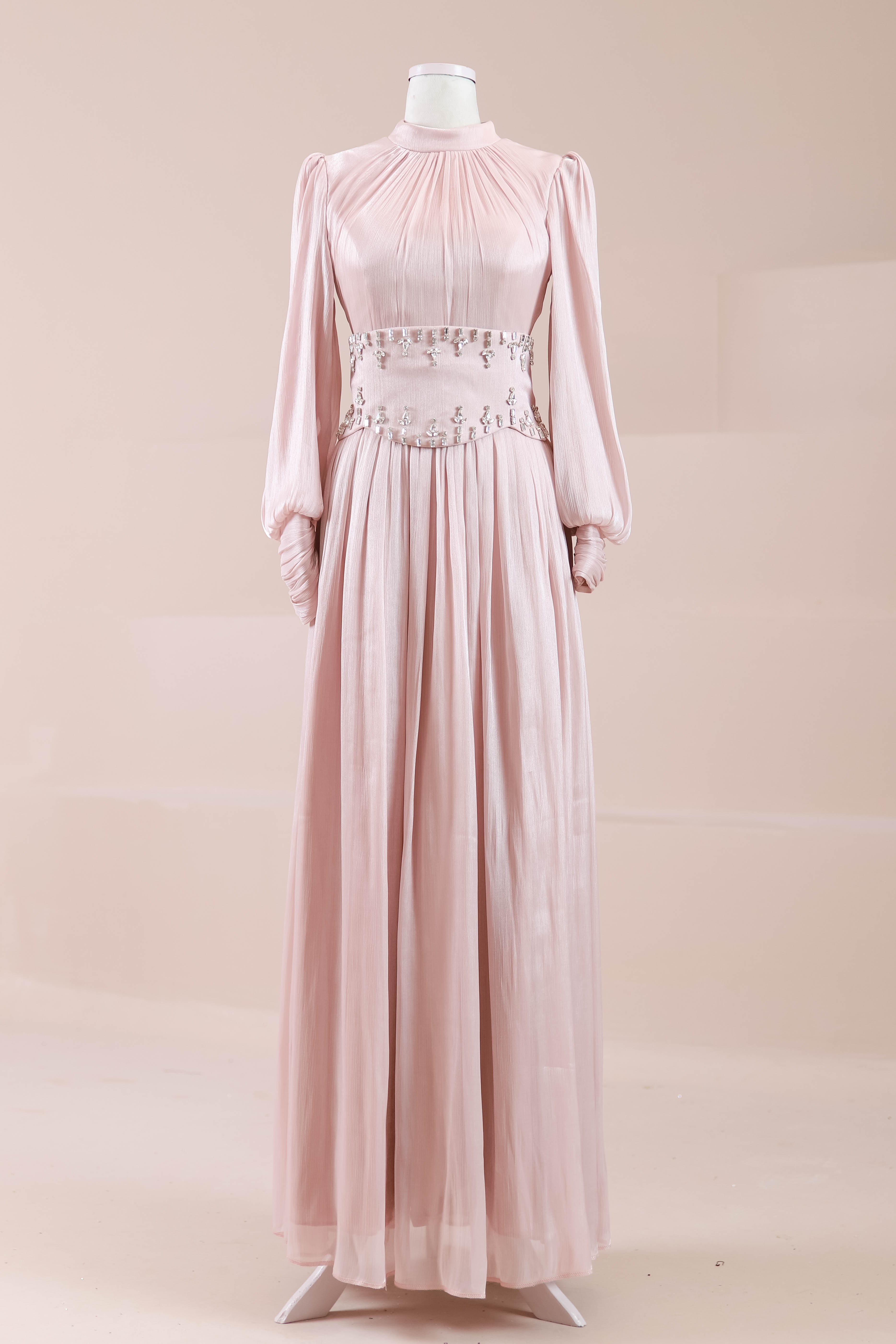 Belora Tesettür Abiye - Powder Pink