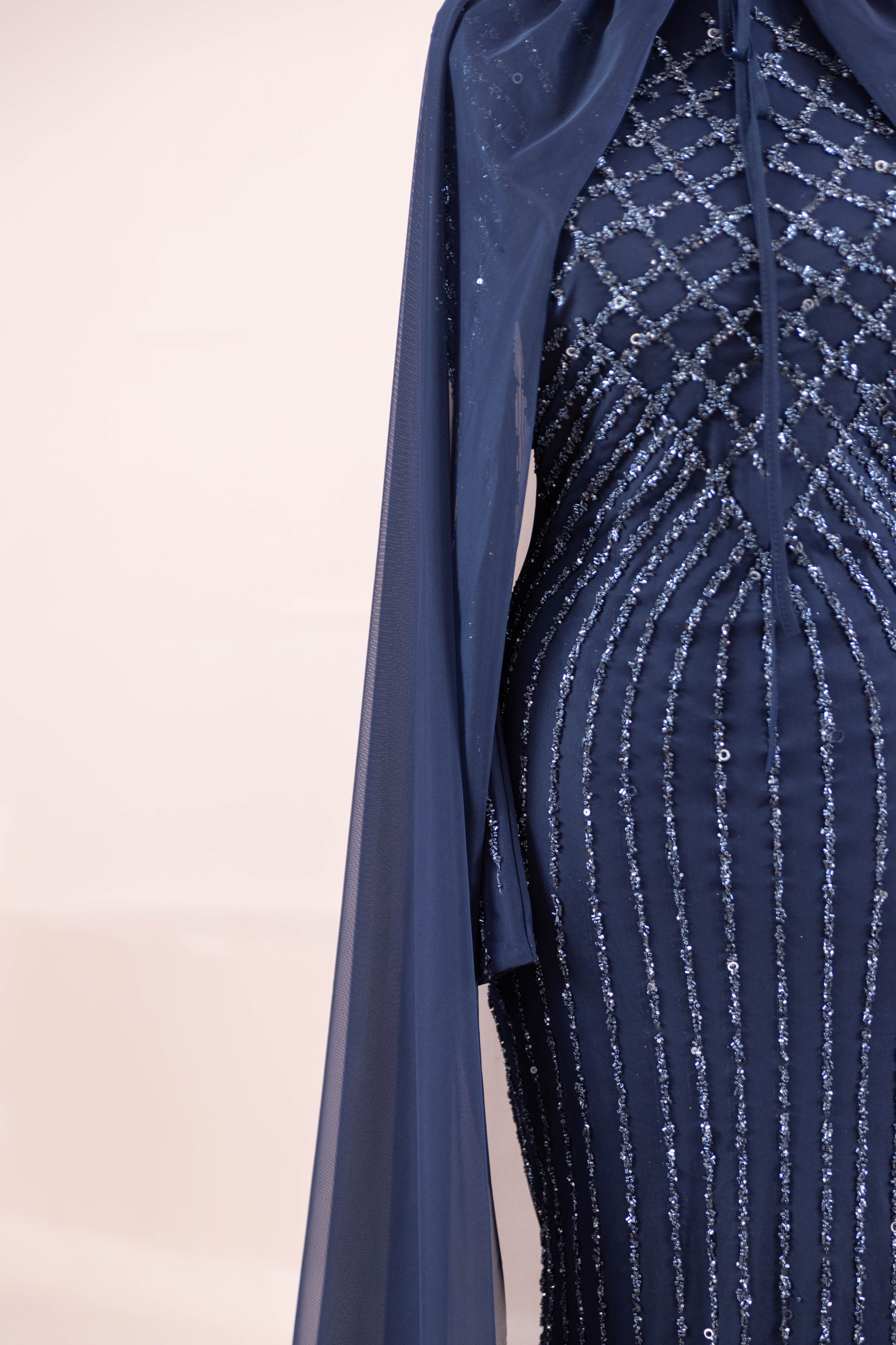 Niva Tesettür Abiye - Navy Blue