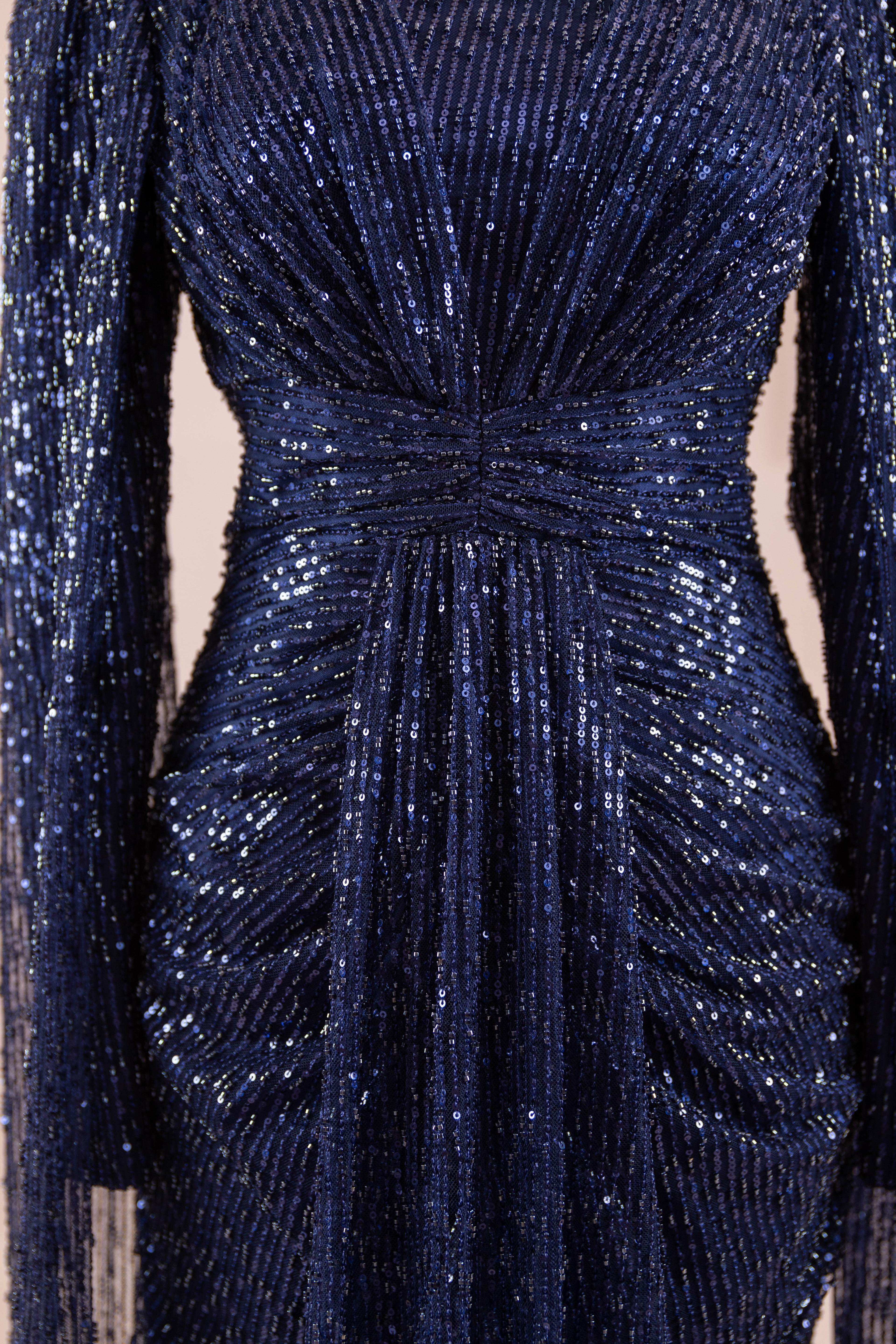 Solea Tesettür Abiye - Navy Blue