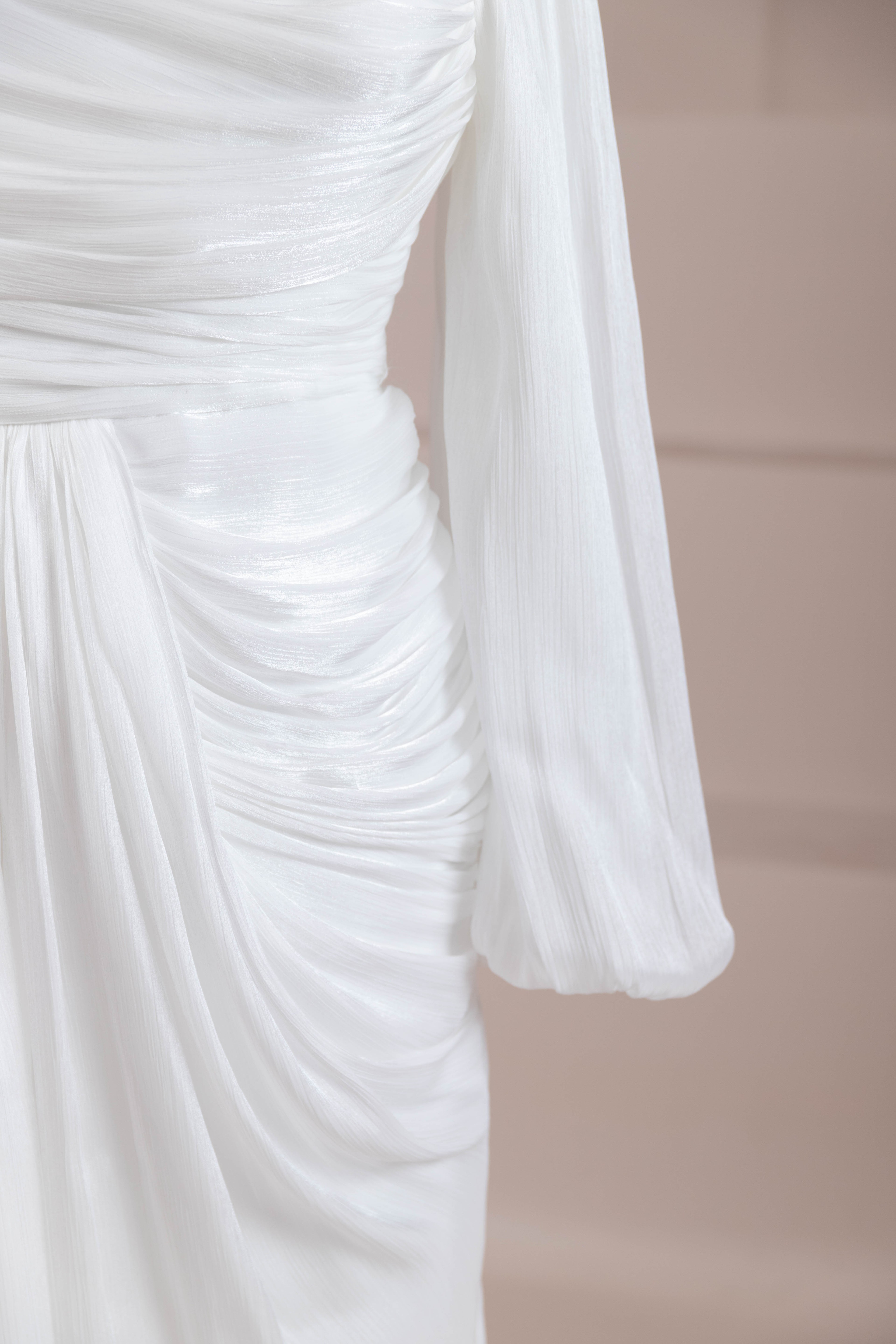 Çiçekli Lotus Tesettür Abiye - White