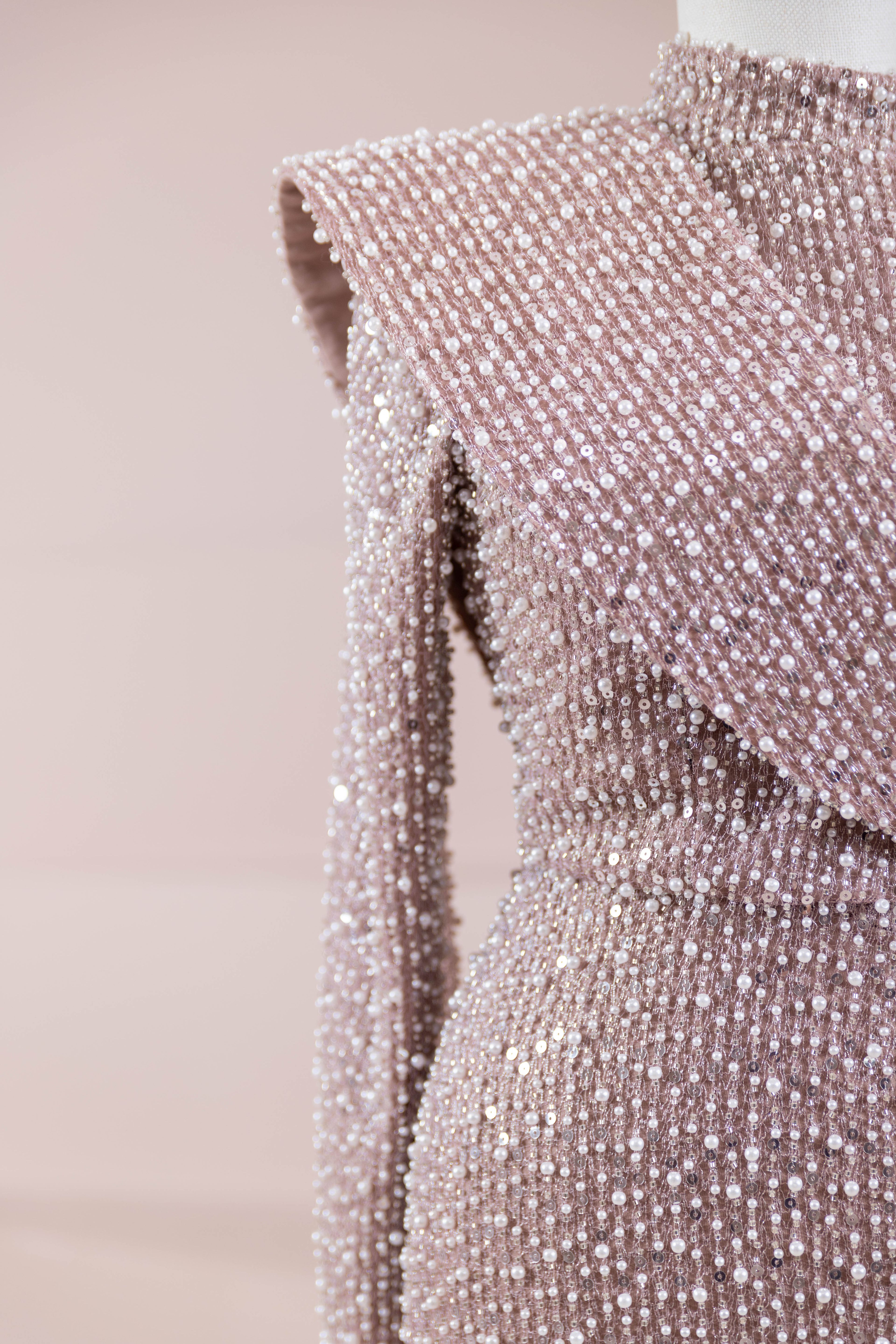 Ziva Tesettür Abiye - Powder Pink