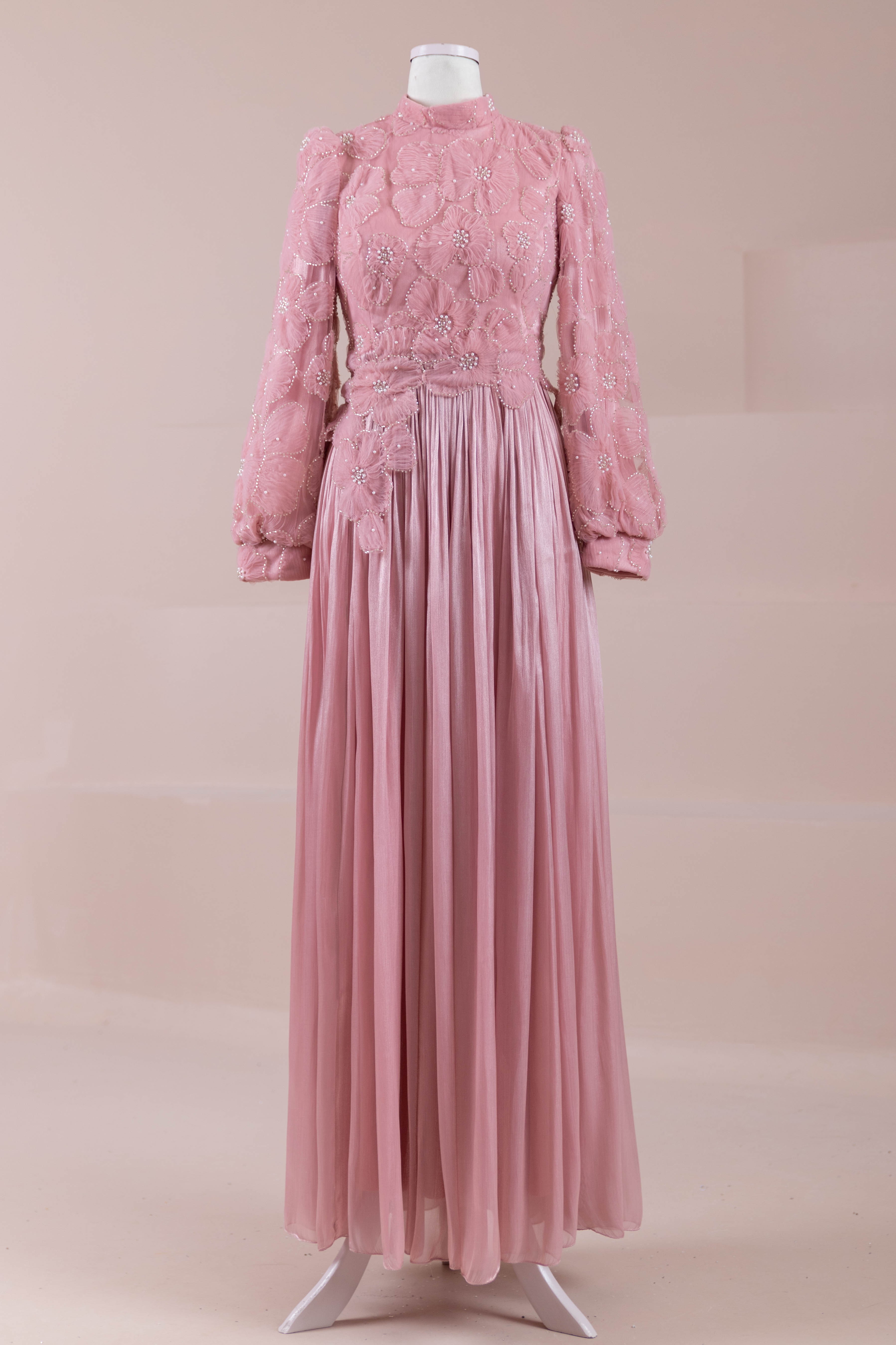Alora Tesettür Abiye - PEMBE
