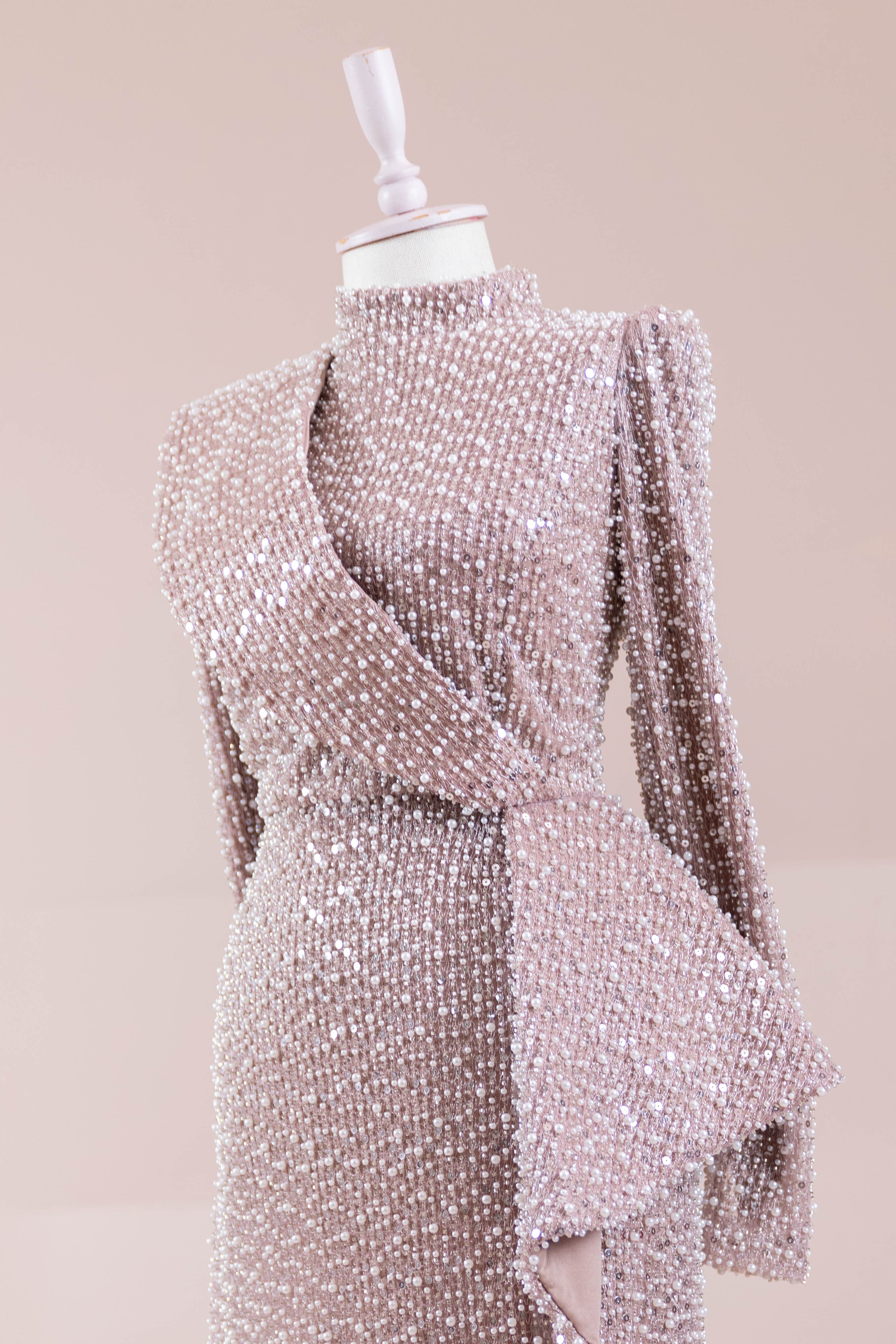 Ziva Tesettür Abiye - Powder Pink