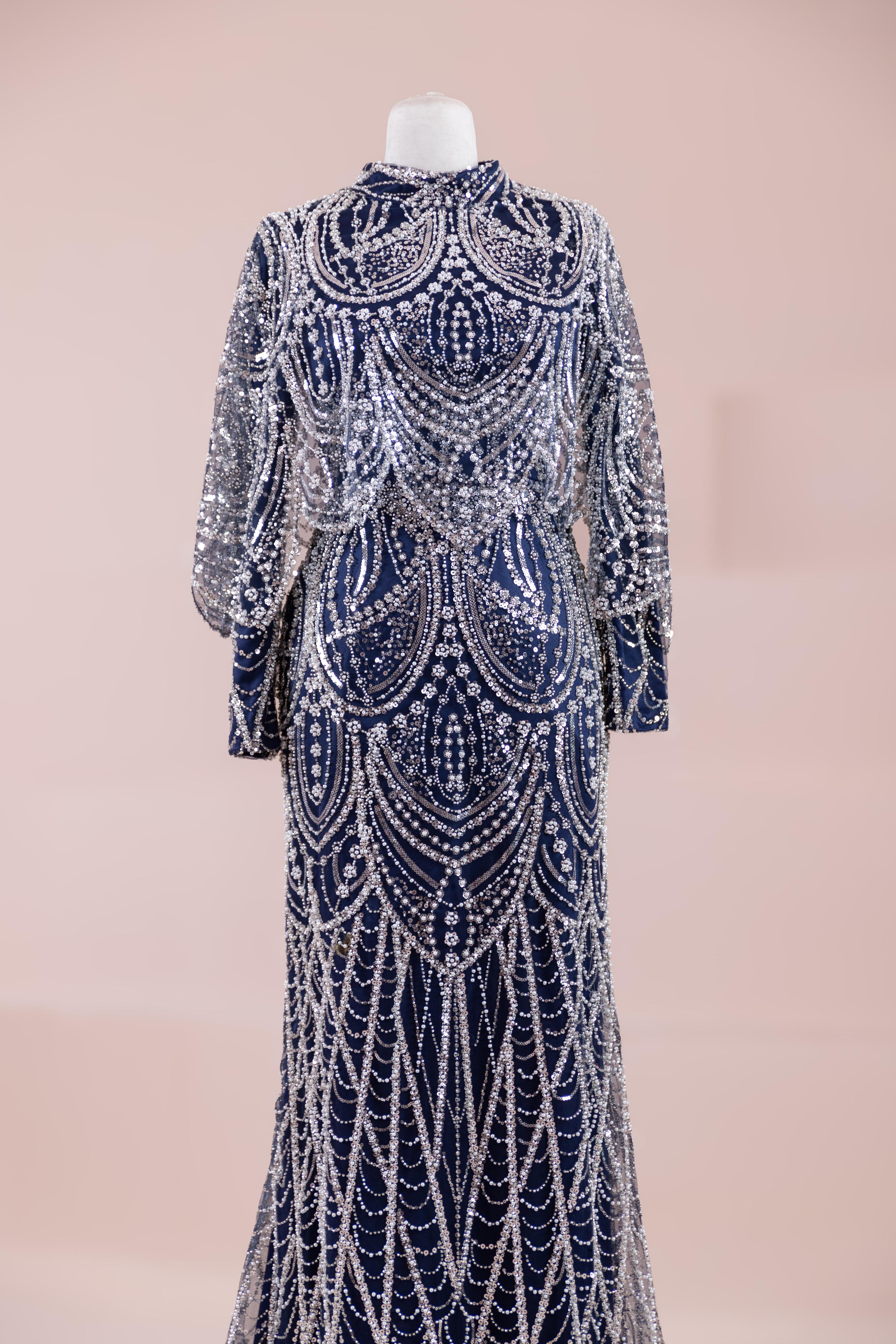 Diva Tesettür Abiye - Navy Blue