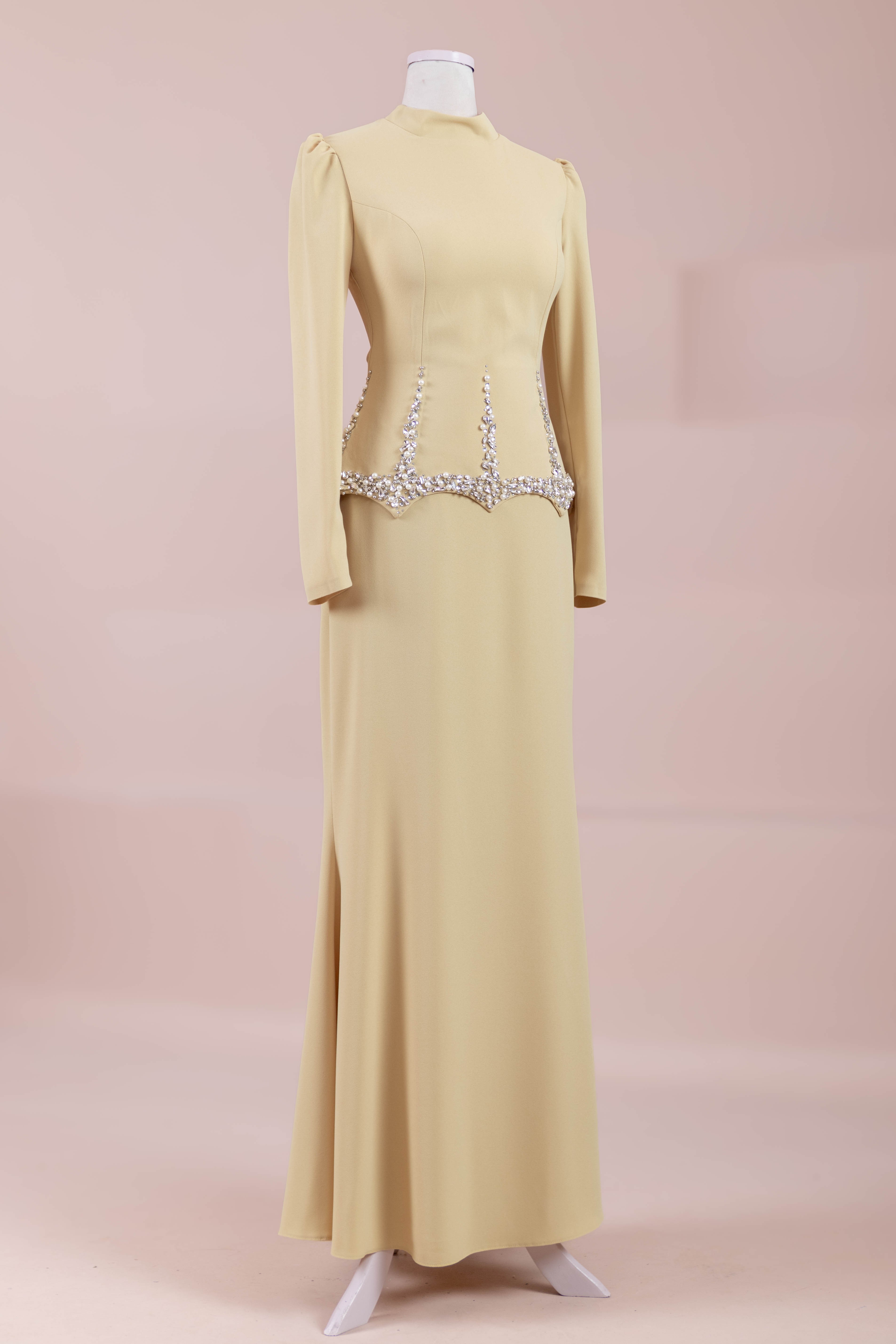 Ranya Tesettür Abiye - Safran