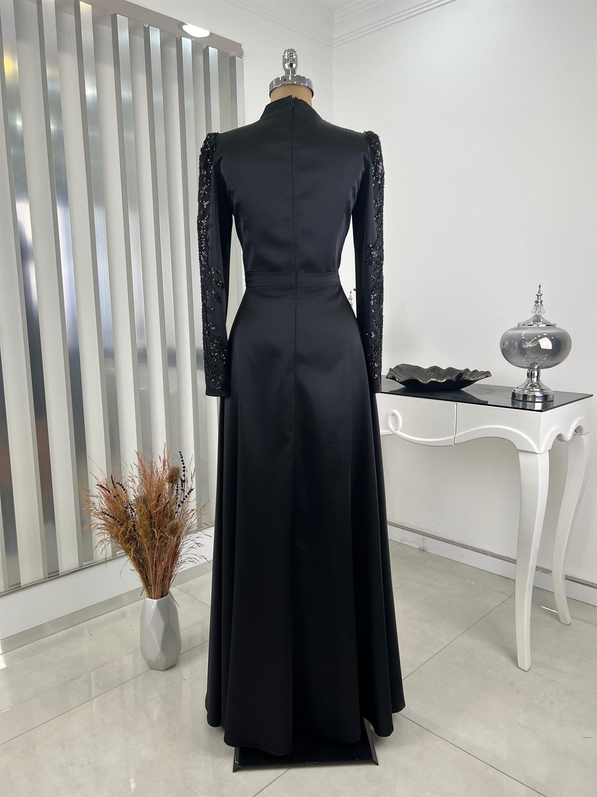 Meyra Hijab Evening Dress Black