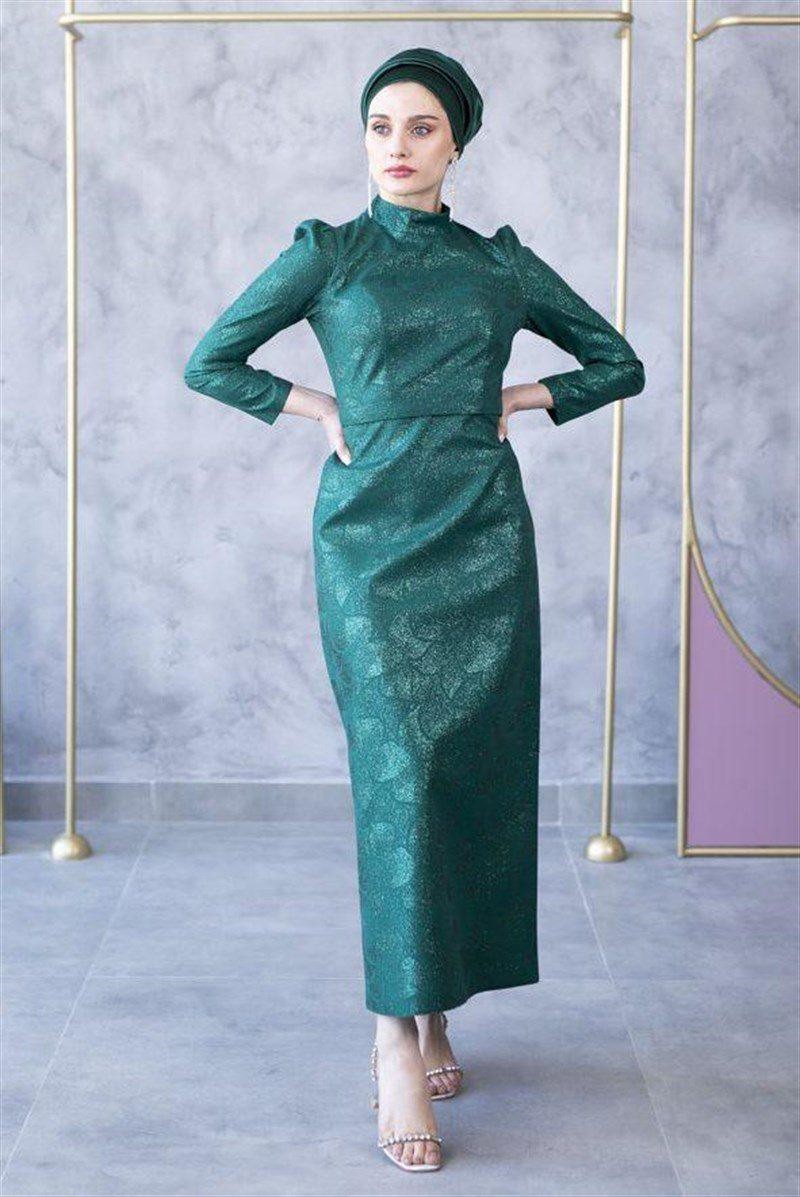 Dalya Hijab Evening Dress - Emerald