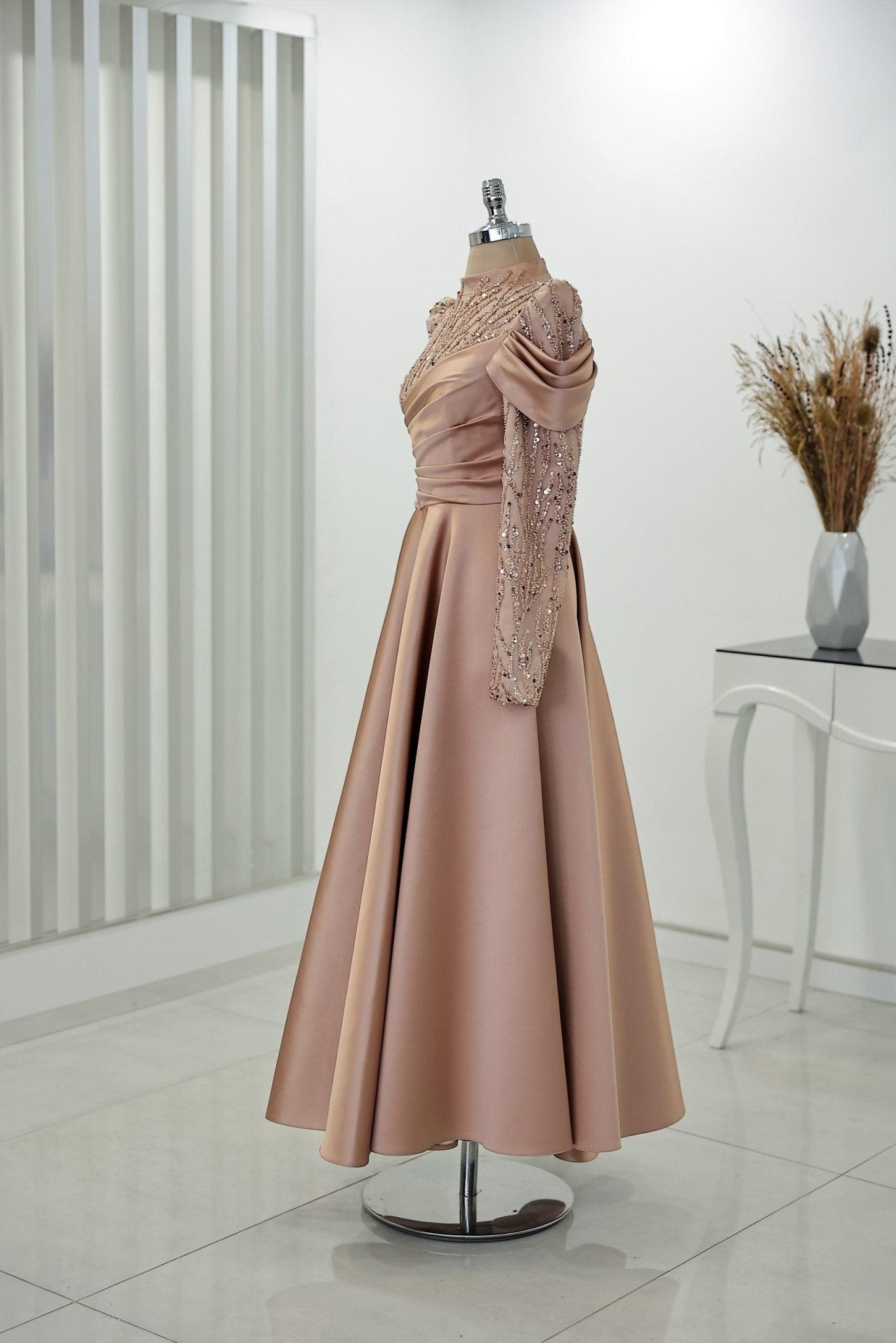 Endam Hijab Evening Dress - Rose