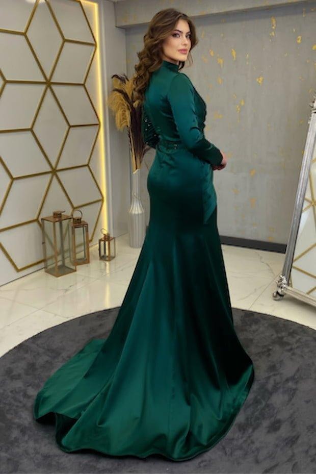 Sufa Hijab Abendkleid - Rot
