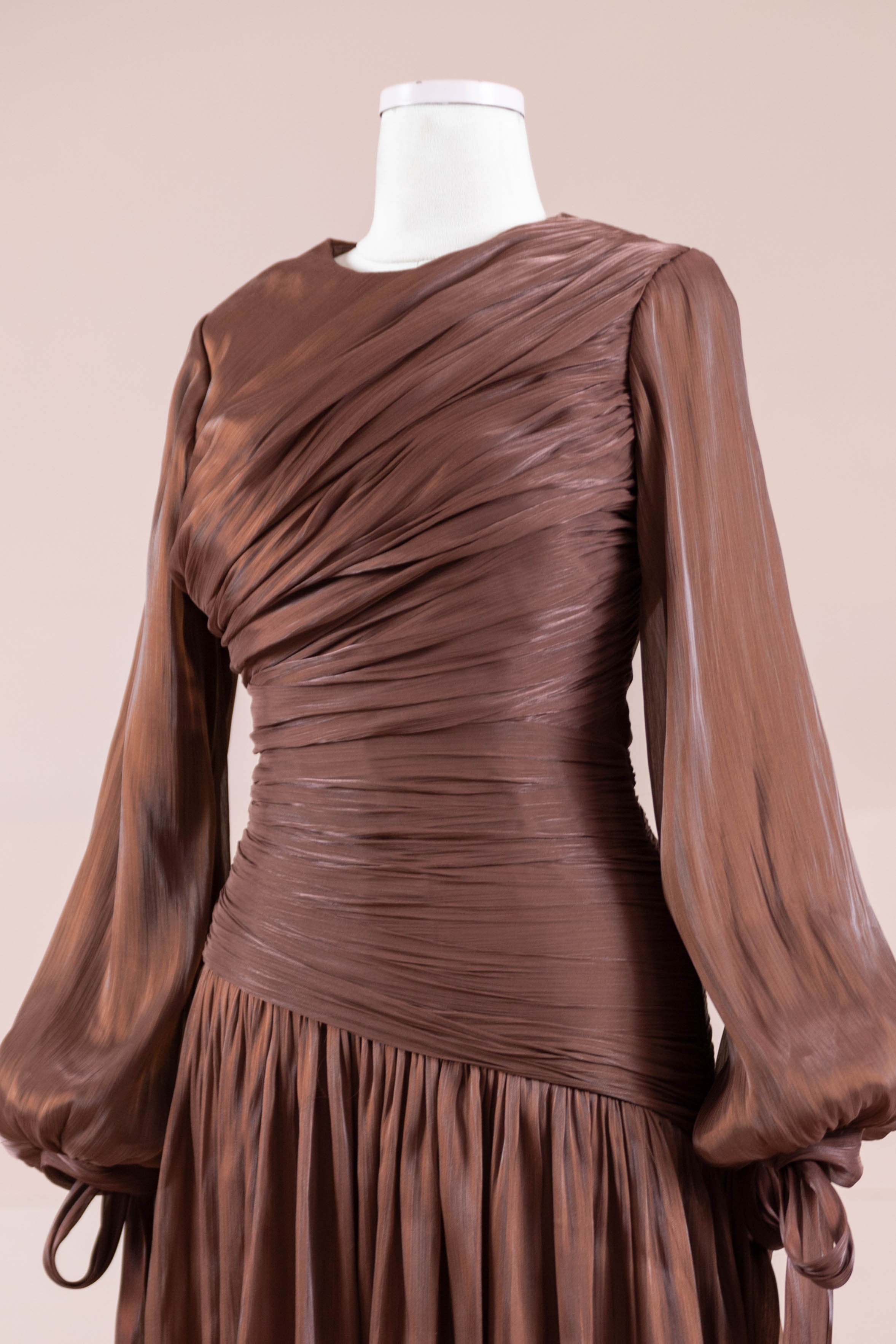 Lova Tesettür Abiye - berry brown