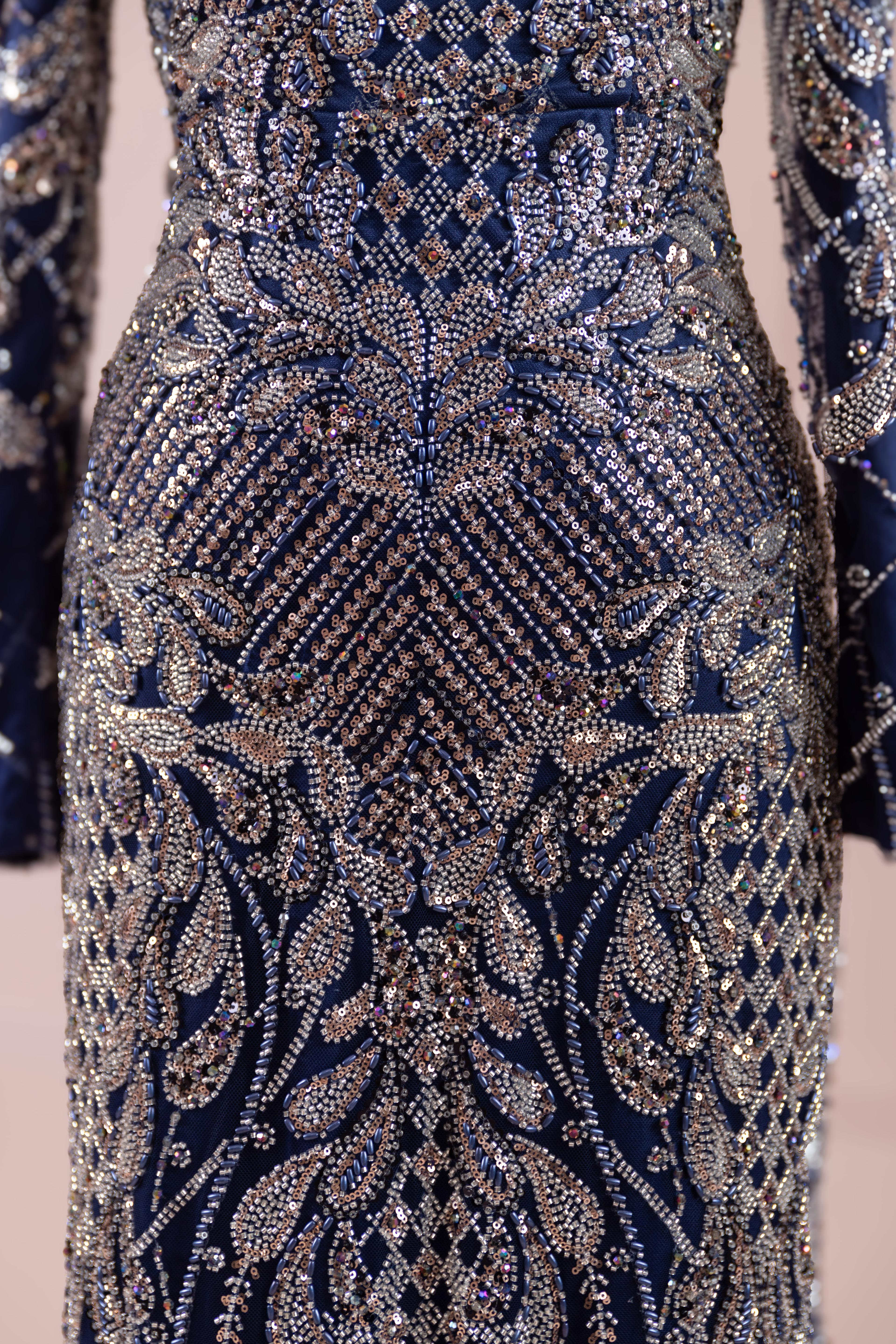 Sena Tesettür Abiye - Navy Blue