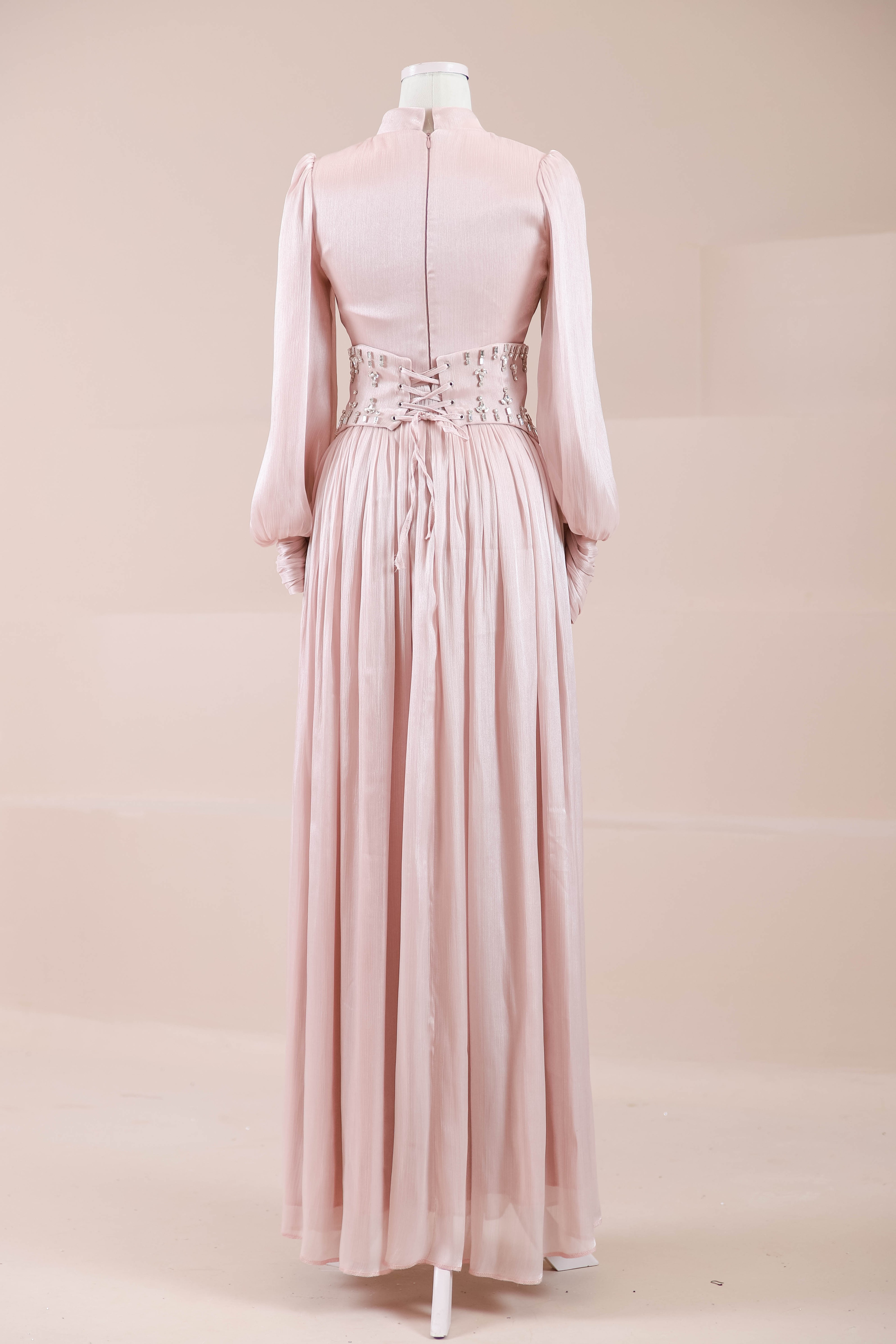Belora Tesettür Abiye - Powder Pink