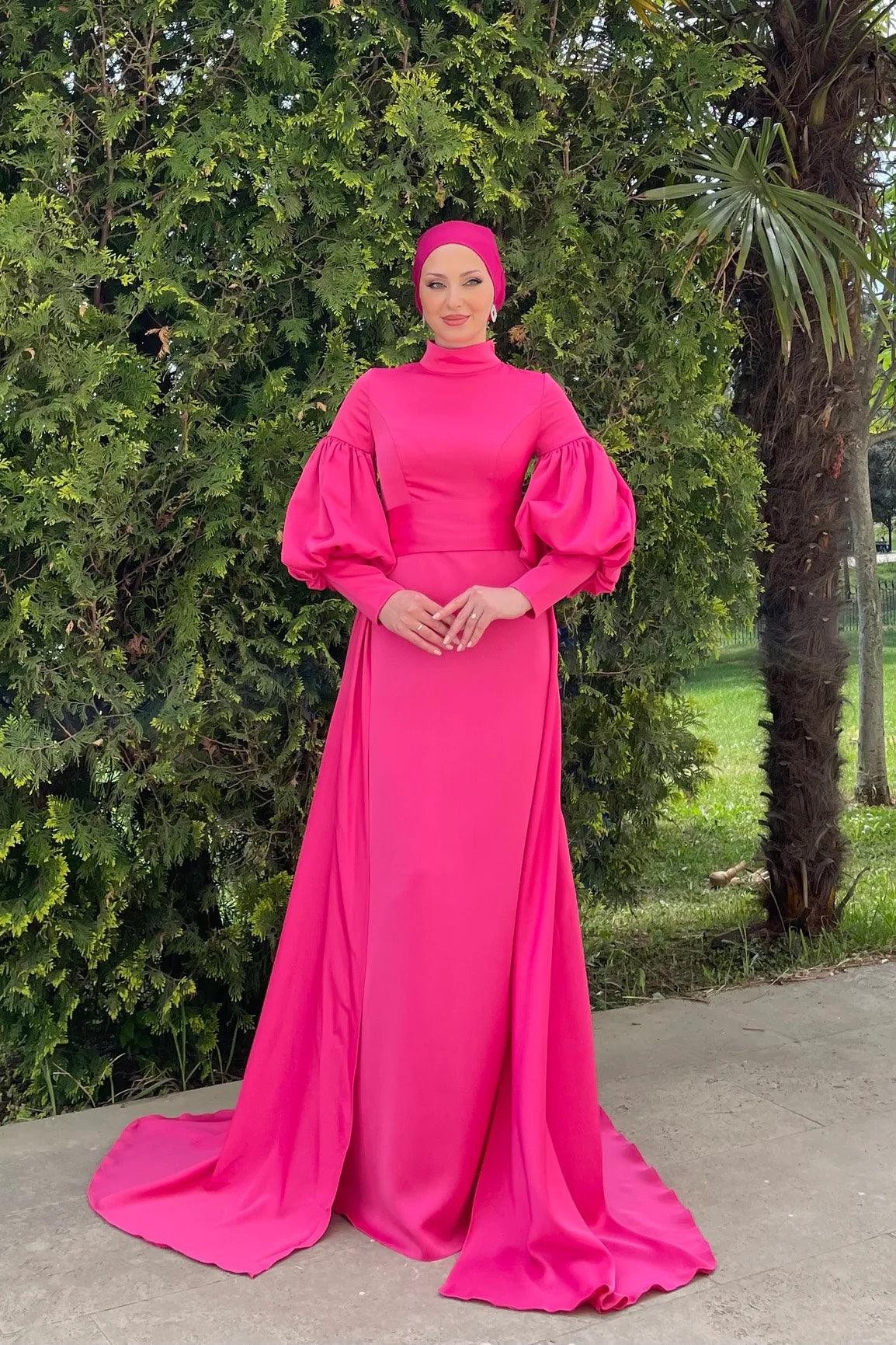 Parla Hijab Evening Dress - Pink