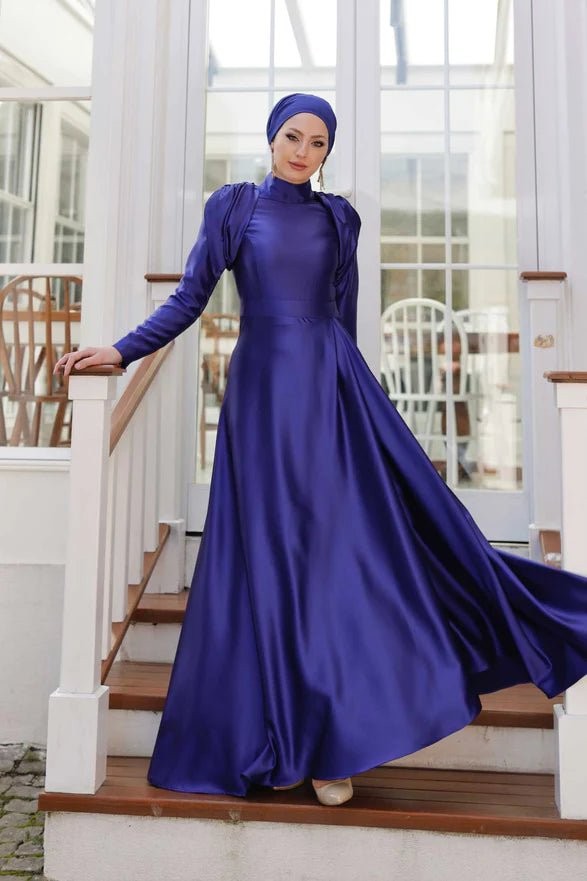 Azha Hijab Evening Dress - Purple