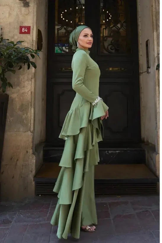 Zümra Taşlı Hijab Evening Dress