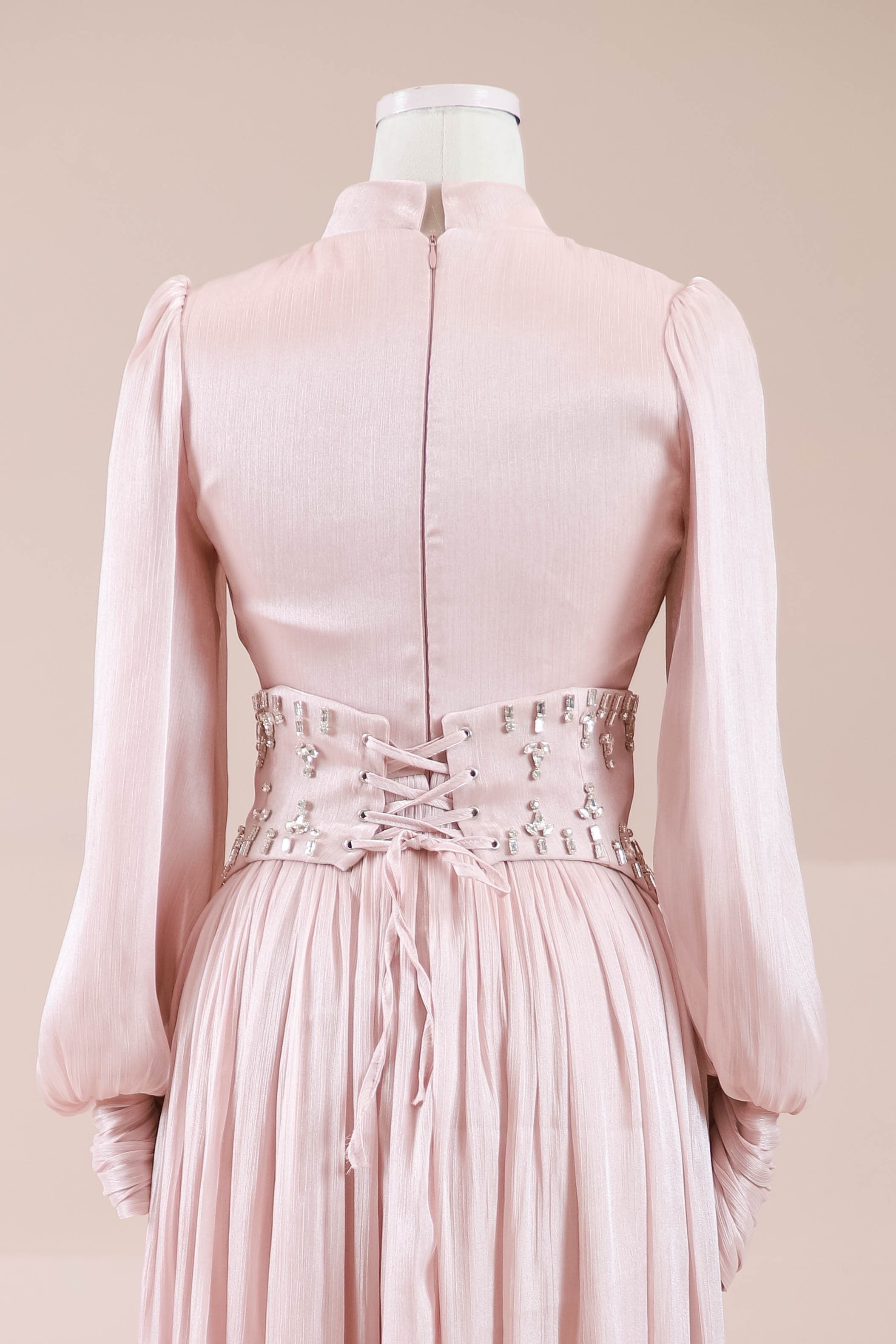 Belora Tesettür Abiye - Powder Pink